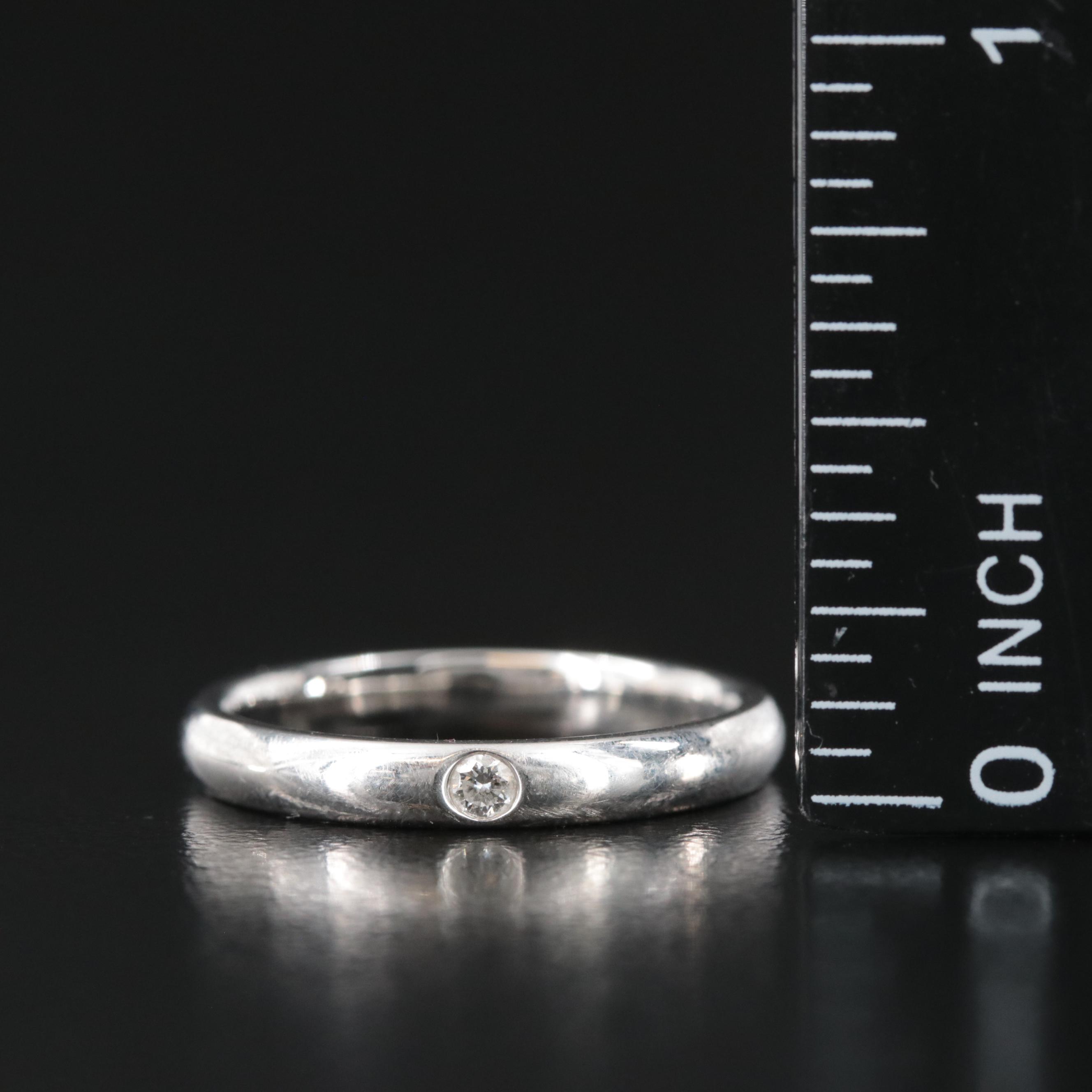 Harry Winston Platinum Classic Single Diamond Band Ring