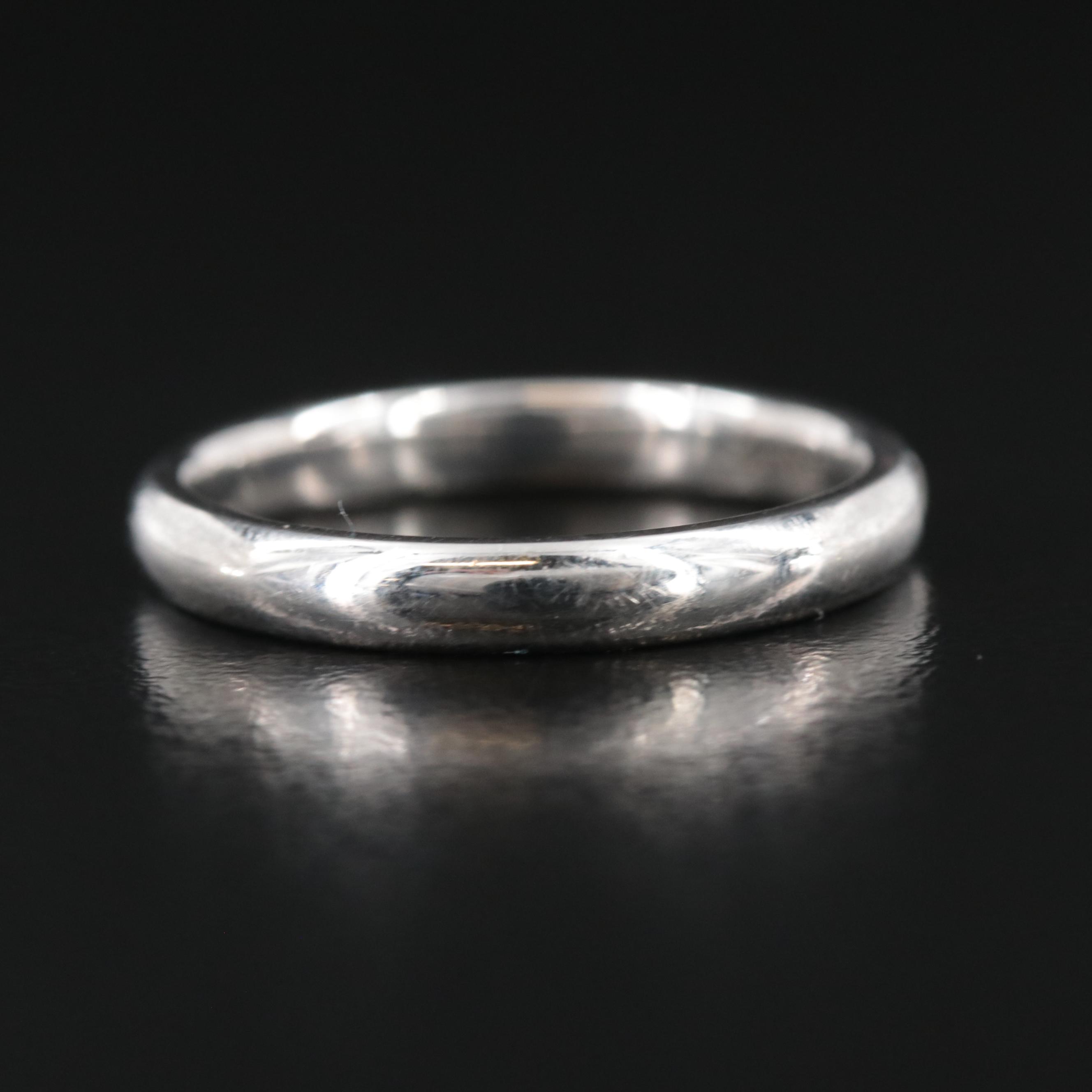 Harry Winston Platinum Classic Single Diamond Band Ring