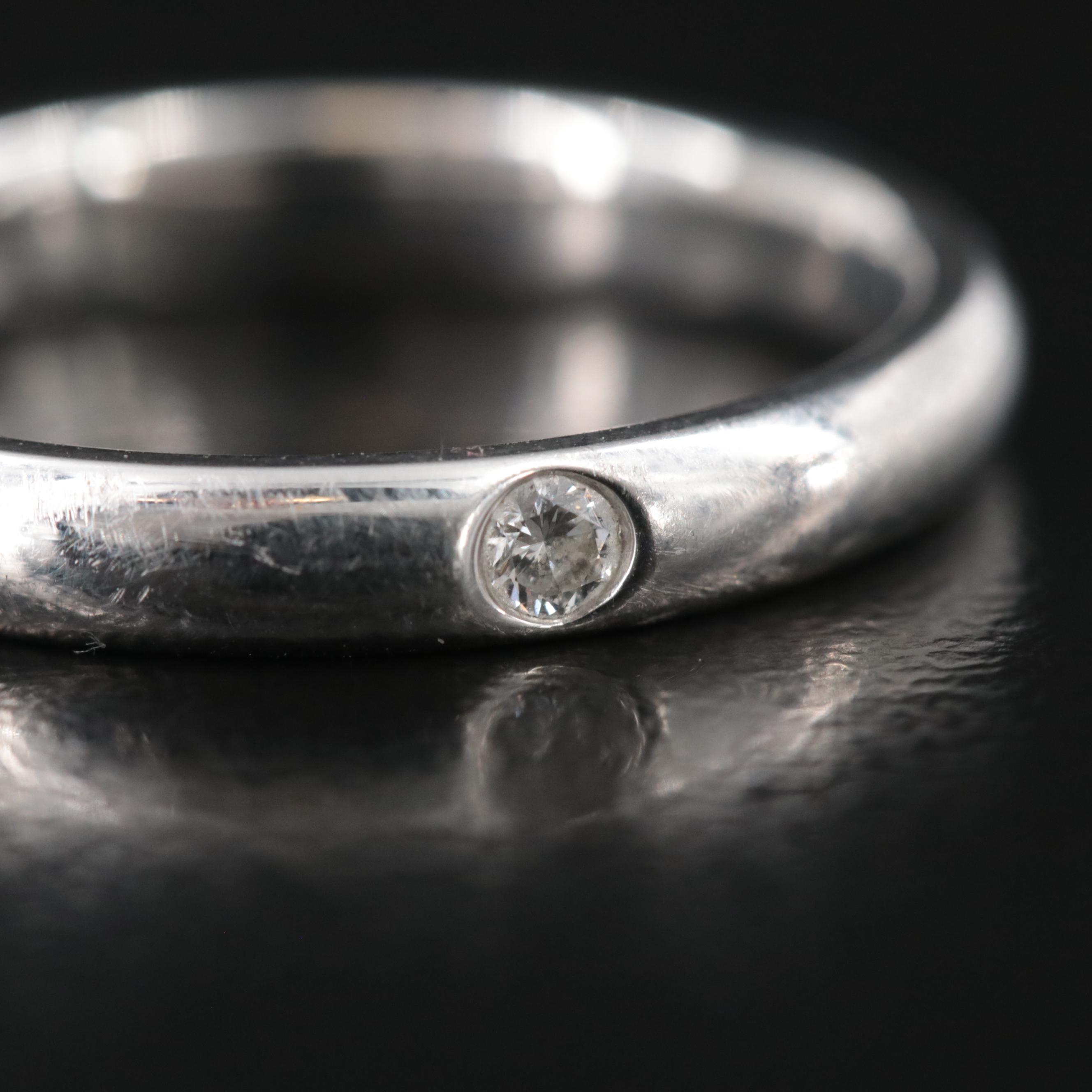 Harry Winston Platinum Classic Single Diamond Band Ring