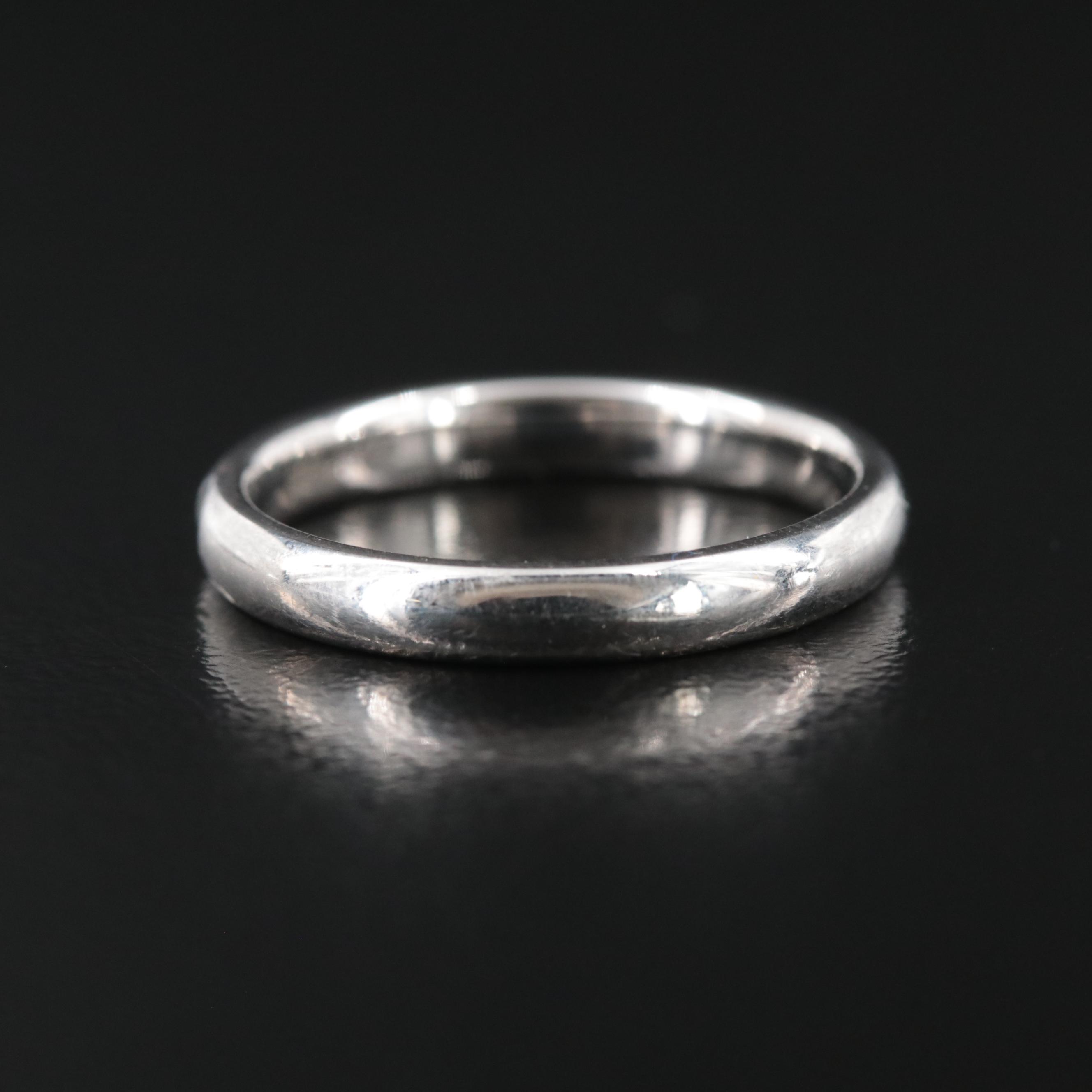 Harry Winston Platinum Classic Single Diamond Band Ring