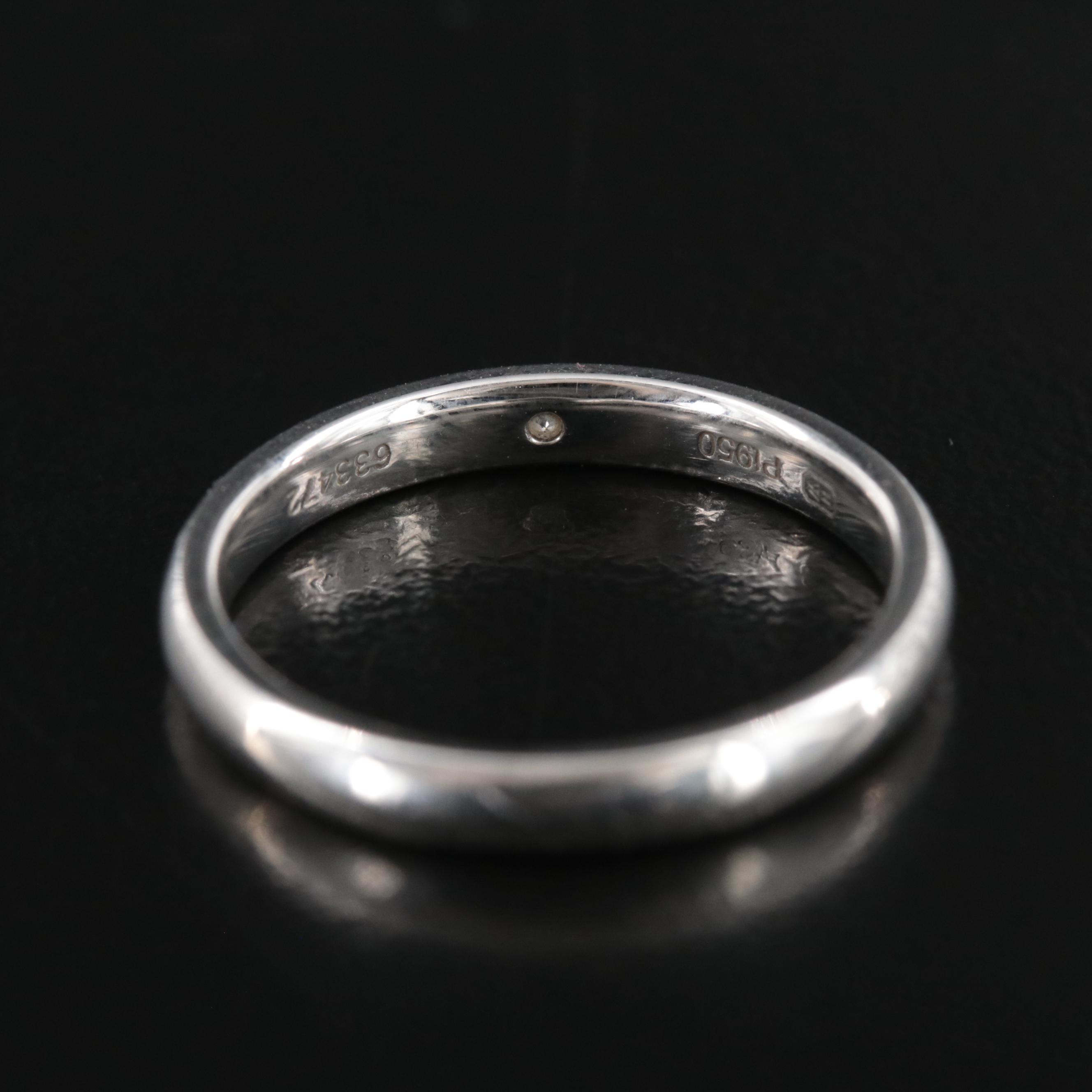 Harry Winston Platinum Classic Single Diamond Band Ring