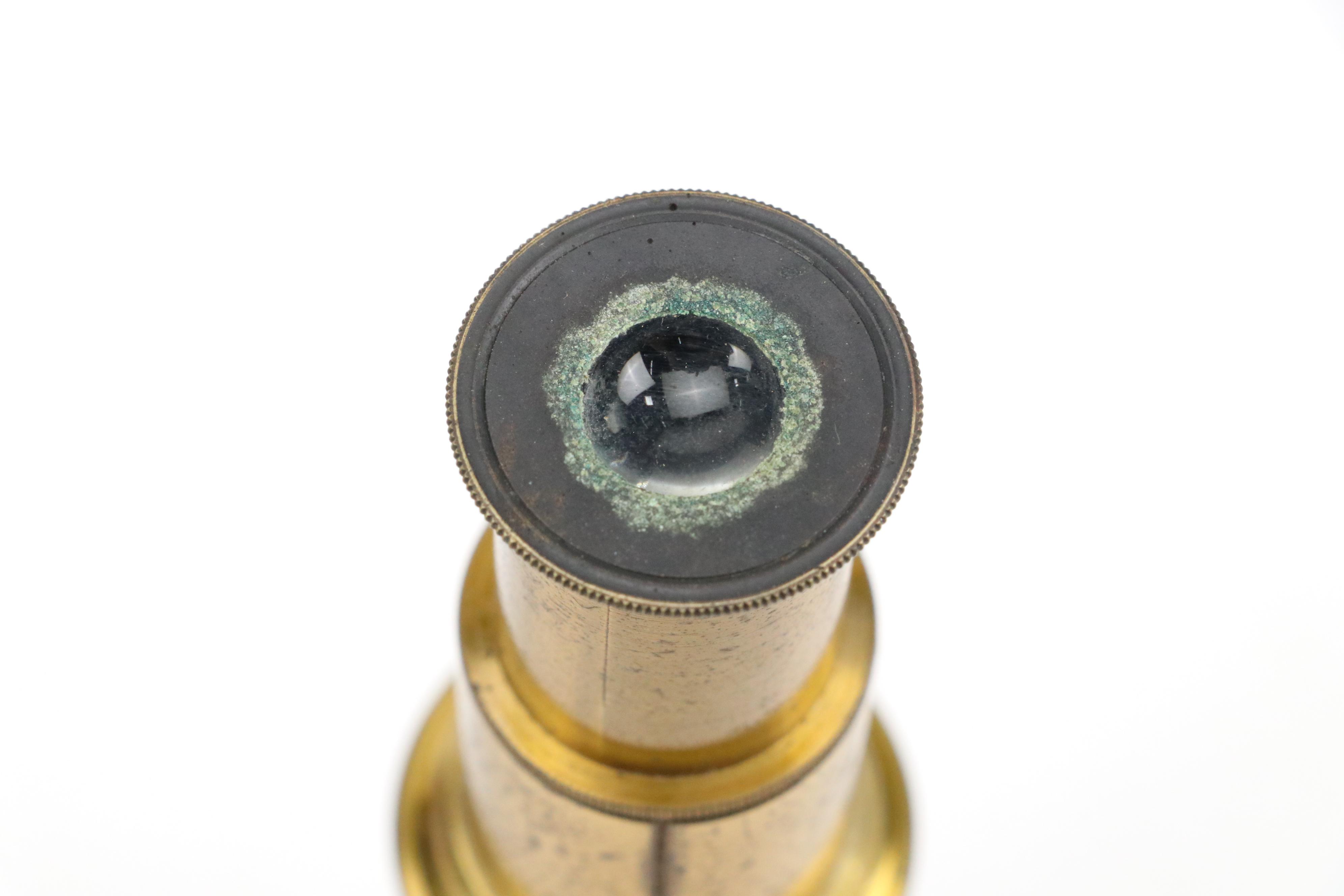 J. & W. E. Archbutt Opticians English Brass Microscope