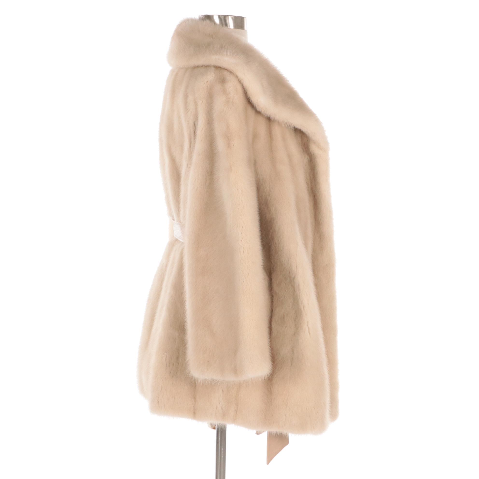 Platinum Mink Fur Stroller Coat from Fettner-Friedman Furs