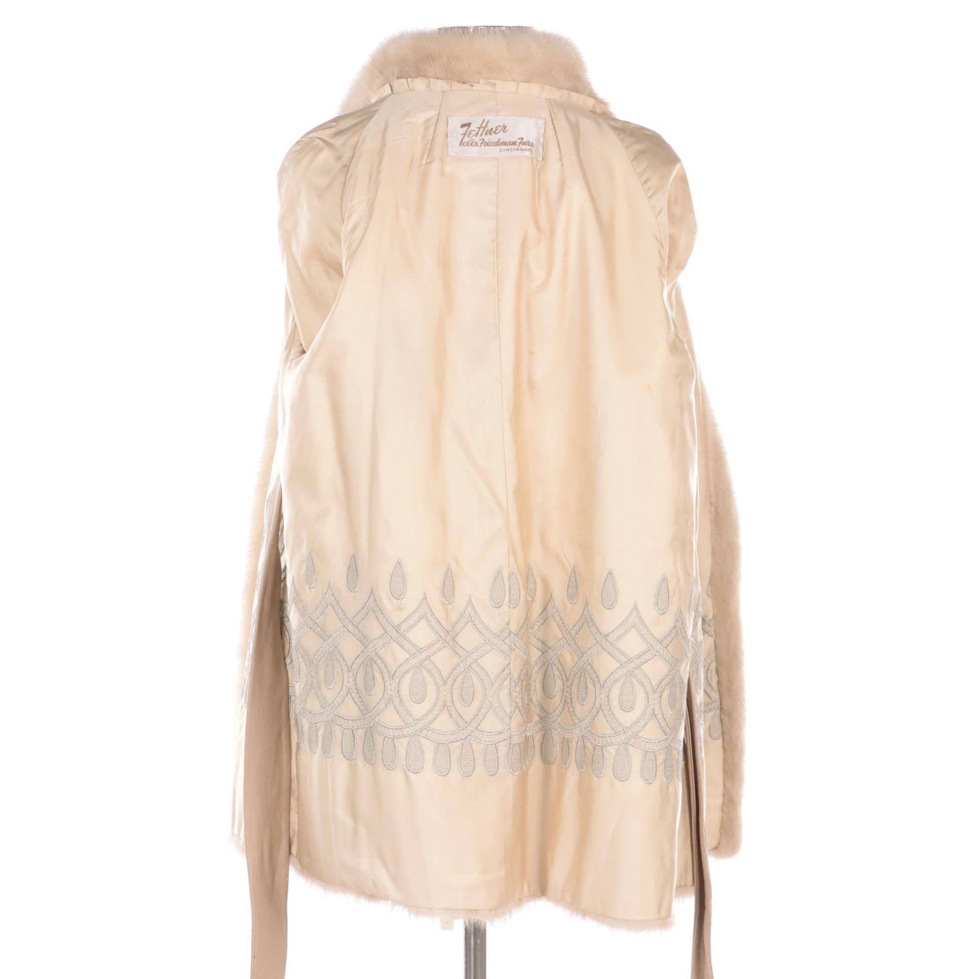 Platinum Mink Fur Stroller Coat from Fettner-Friedman Furs