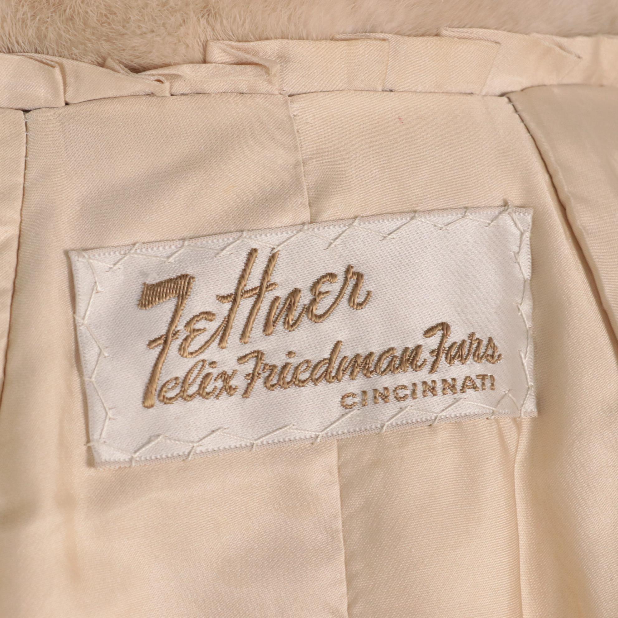 Platinum Mink Fur Stroller Coat from Fettner-Friedman Furs