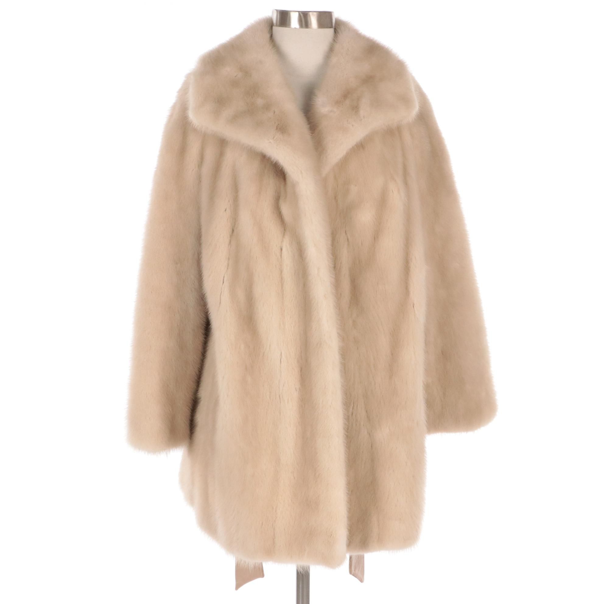 Platinum Mink Fur Stroller Coat from Fettner-Friedman Furs