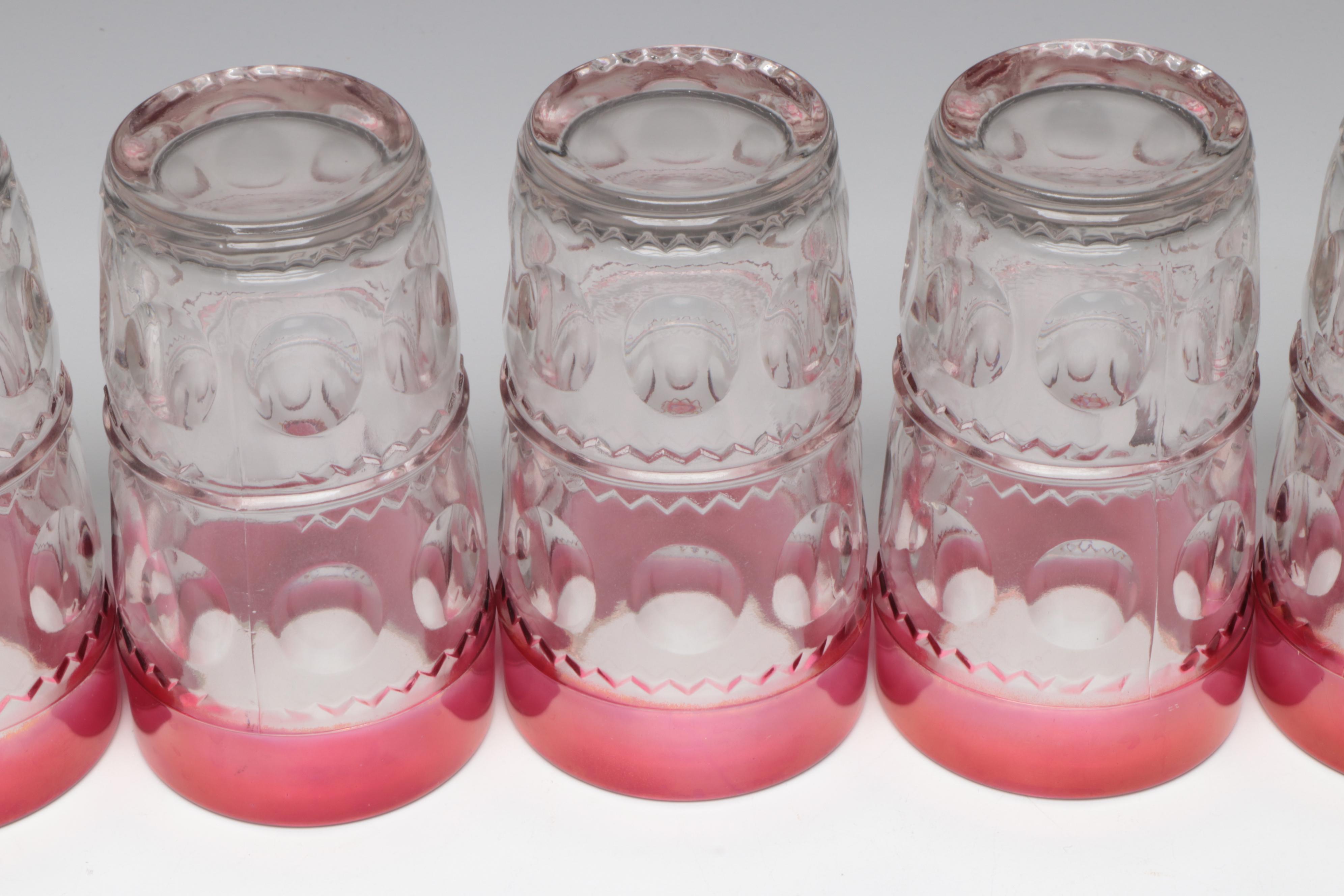 Tiffin-Franciscan "King's Crown-Ruby Flashed" Glass Dinnerware