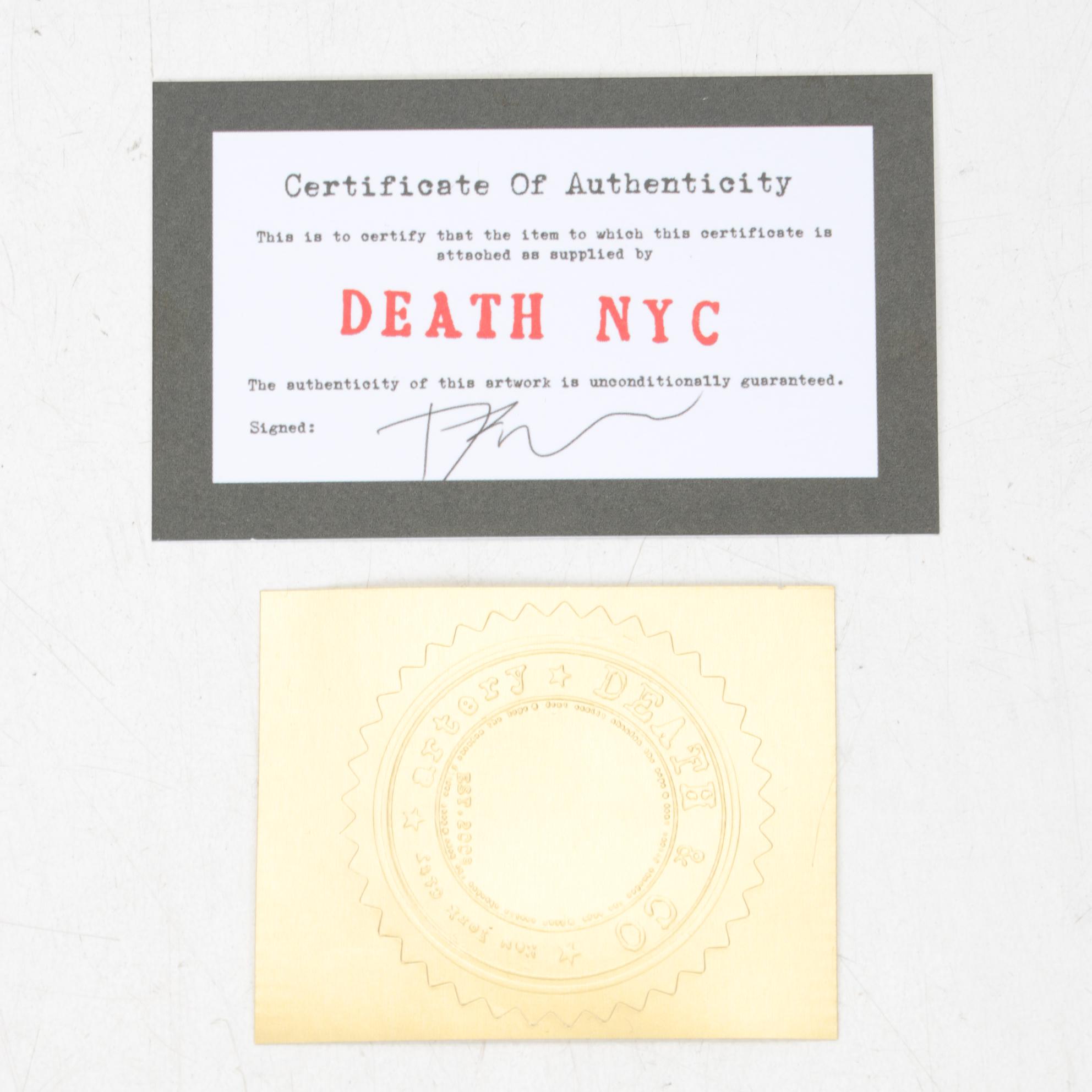 Death NYC Pop Art Graphic Print Featuring AI Audrey Hepburn, 2024