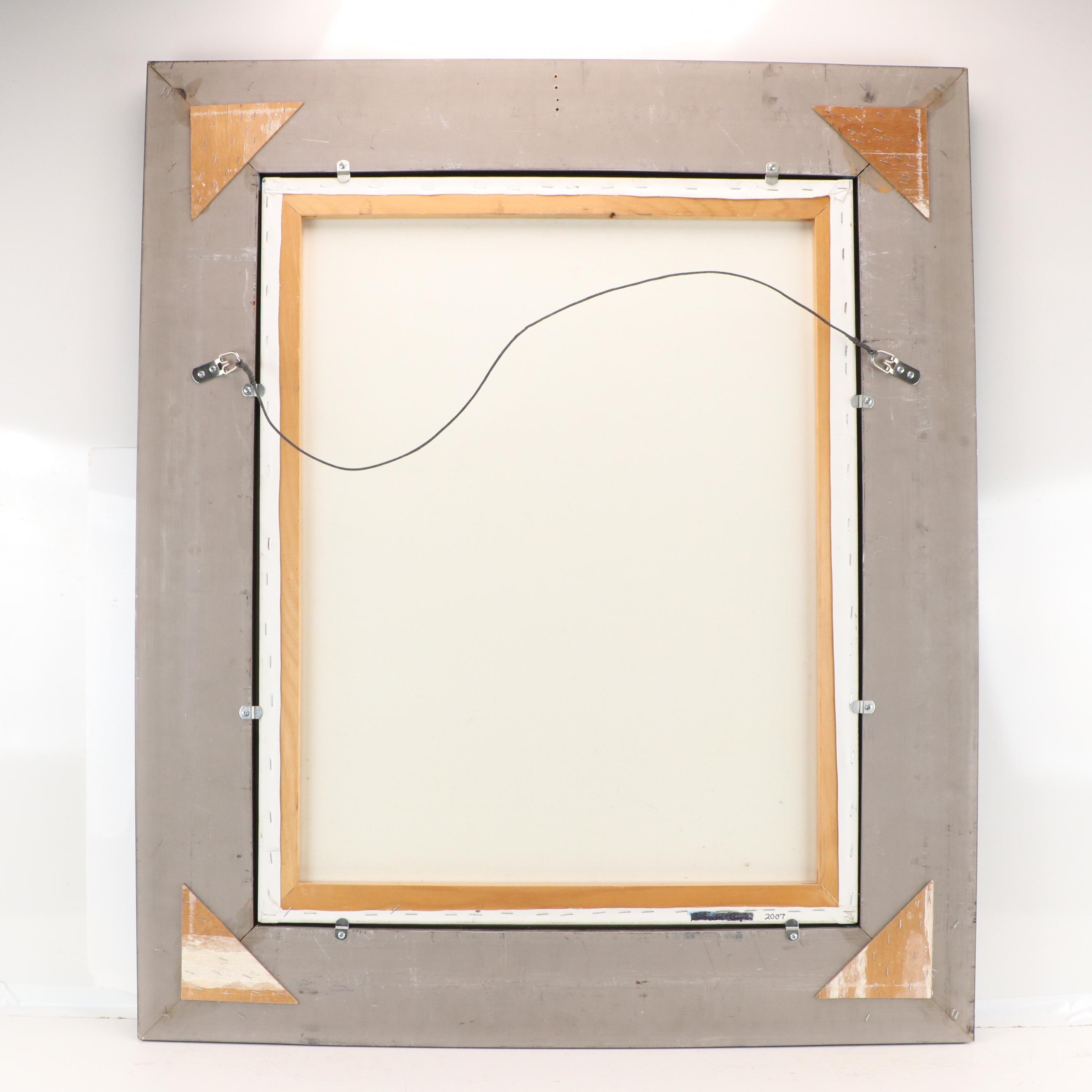 Sunset Landscape Oil Painting Featuring Tree