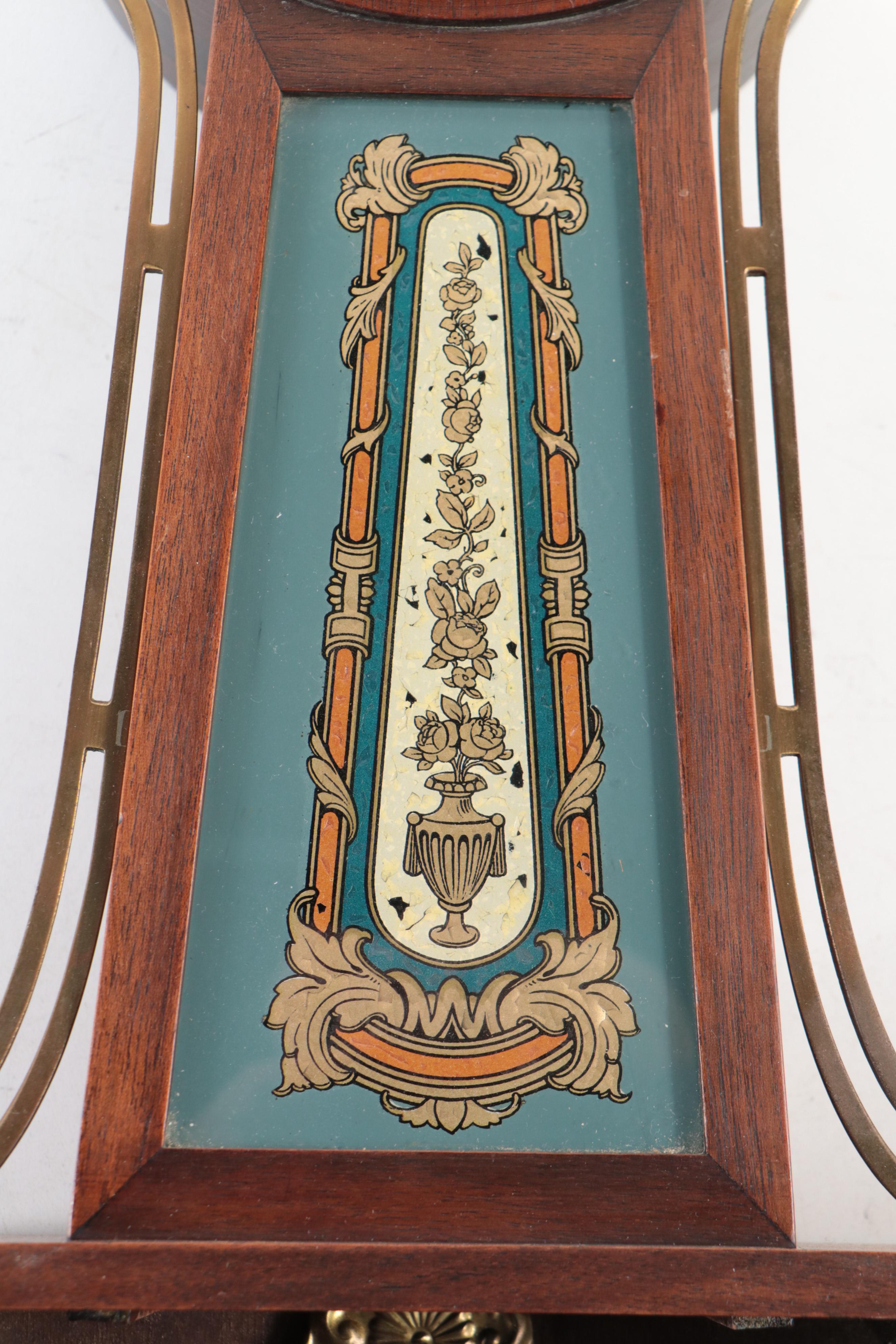Seth Thomas Wooden and Reverse Painted Glass Banjo Clock, Early 20th Century