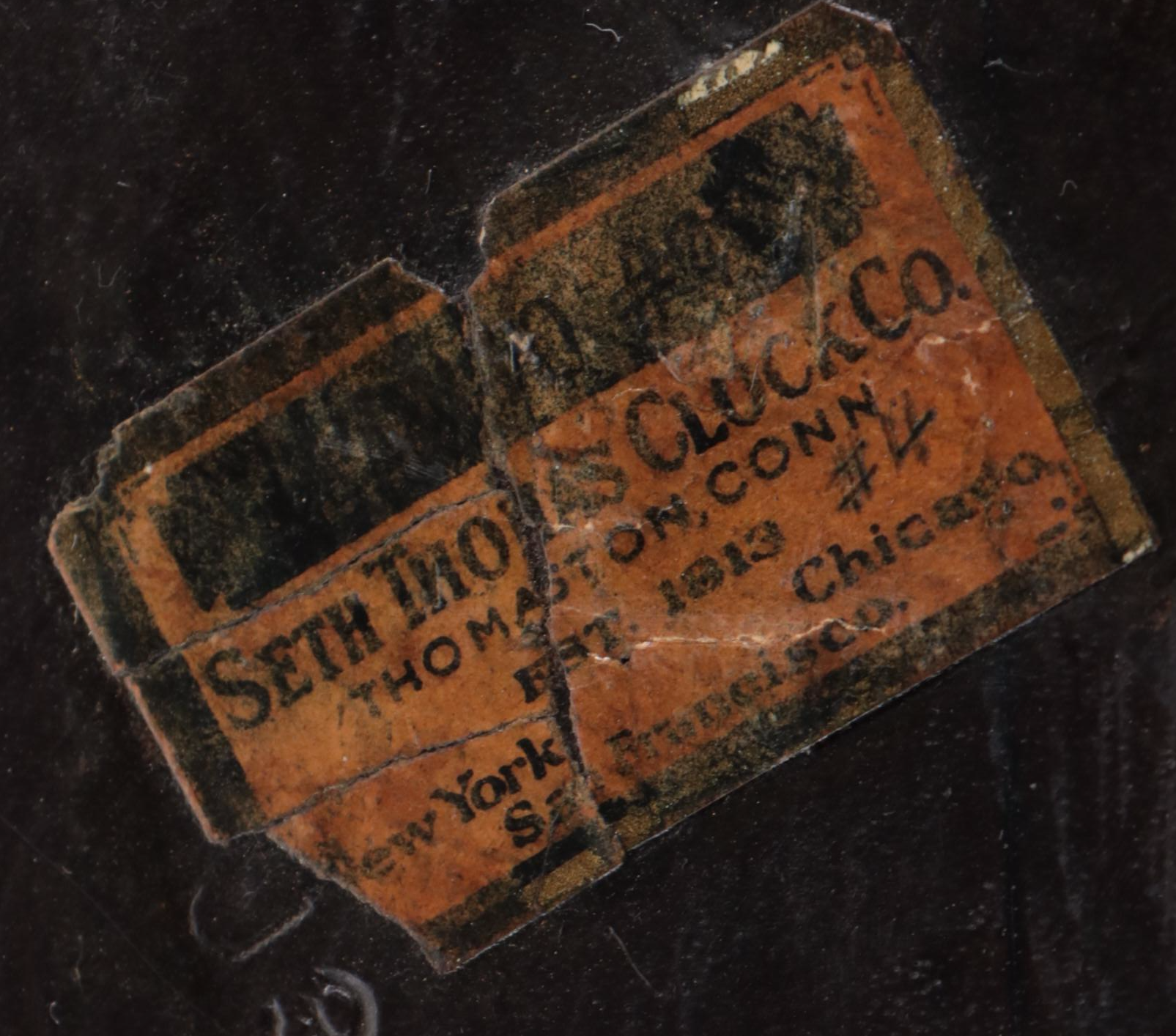 Seth Thomas Wooden and Reverse Painted Glass Banjo Clock, Early 20th Century