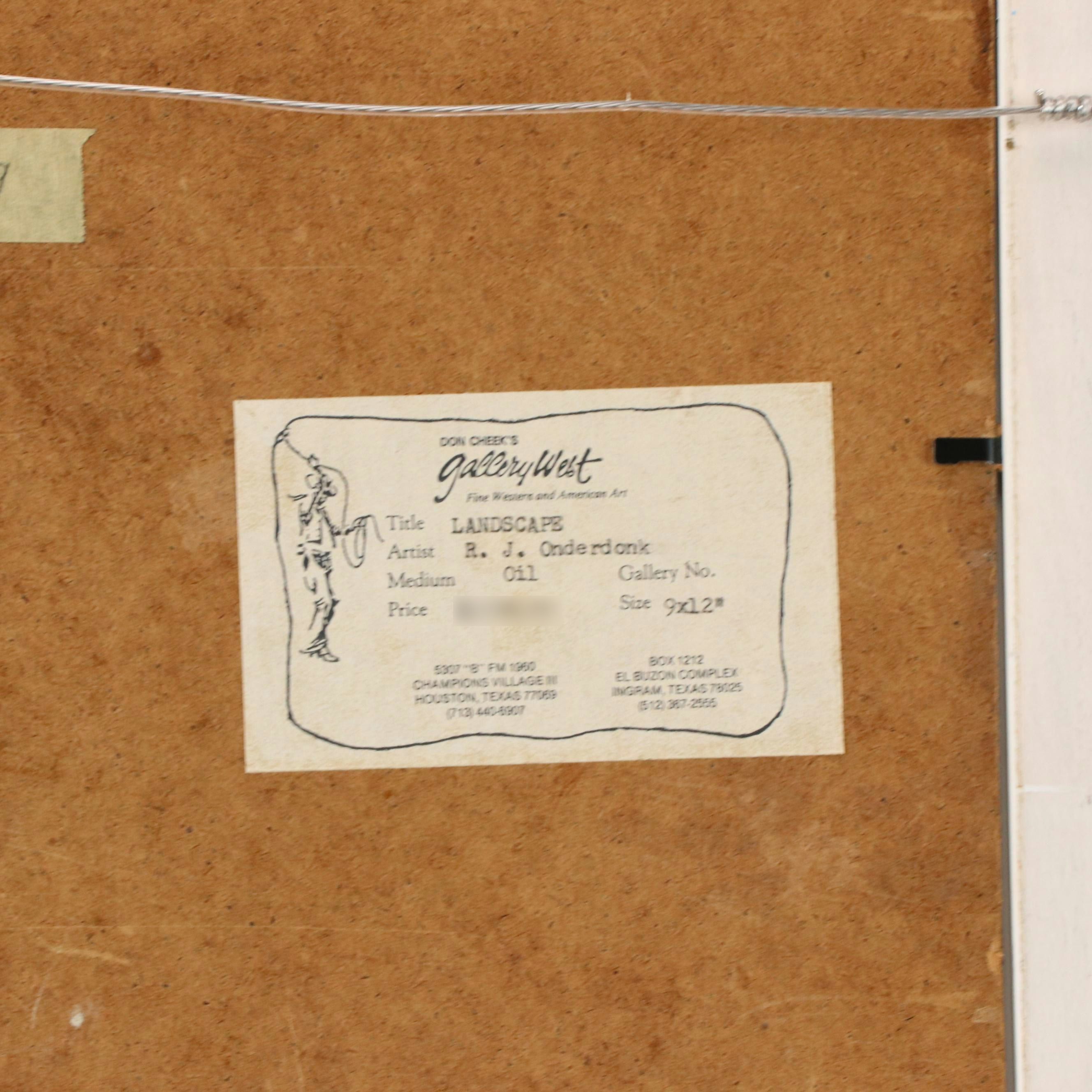 Robert Jenkins Onderdonk Bucolic Landscape Oil Painting, Late 19th Century