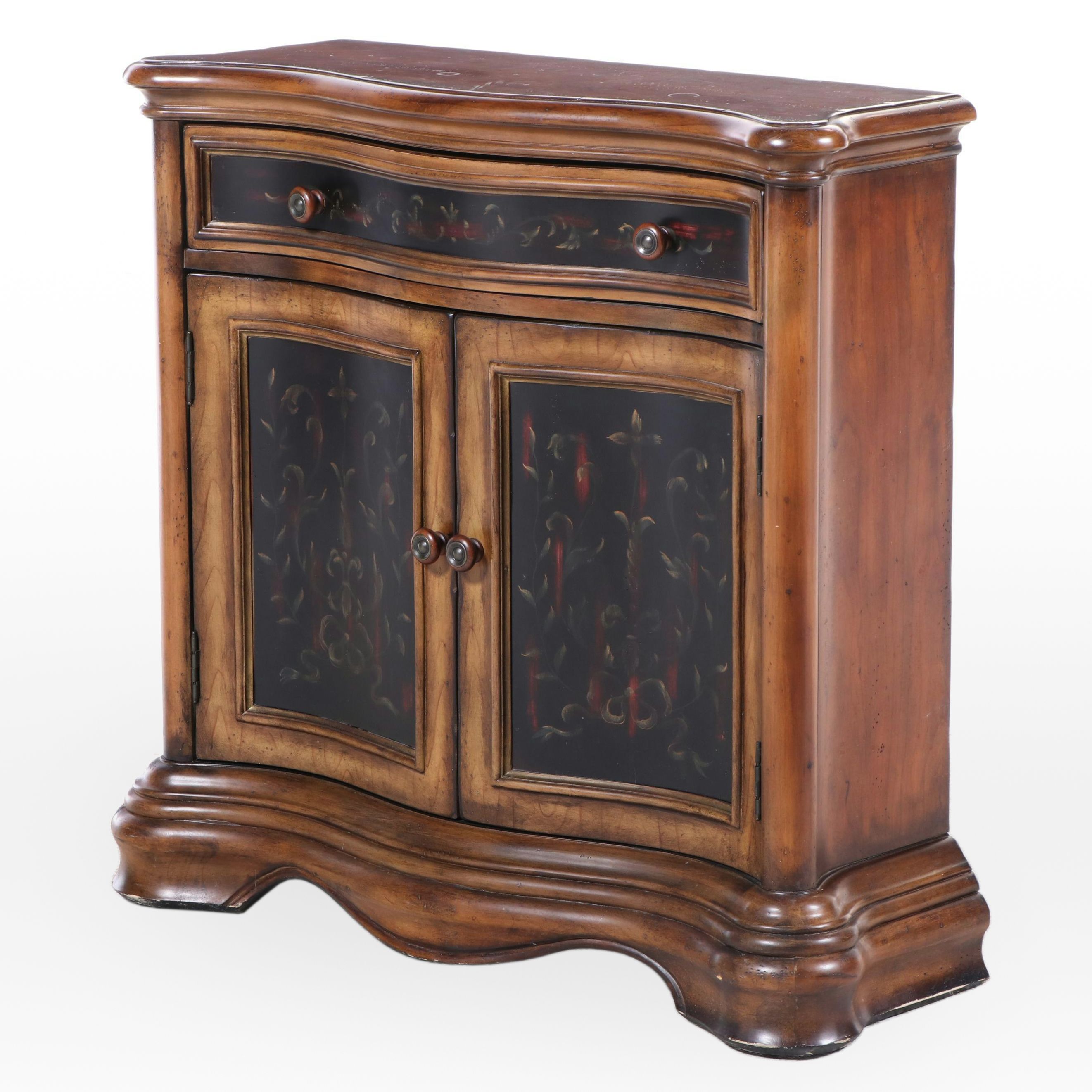 Hooker Furniture "Seven Seas" Cherrywood & Paint-Decorated Console Cabinet