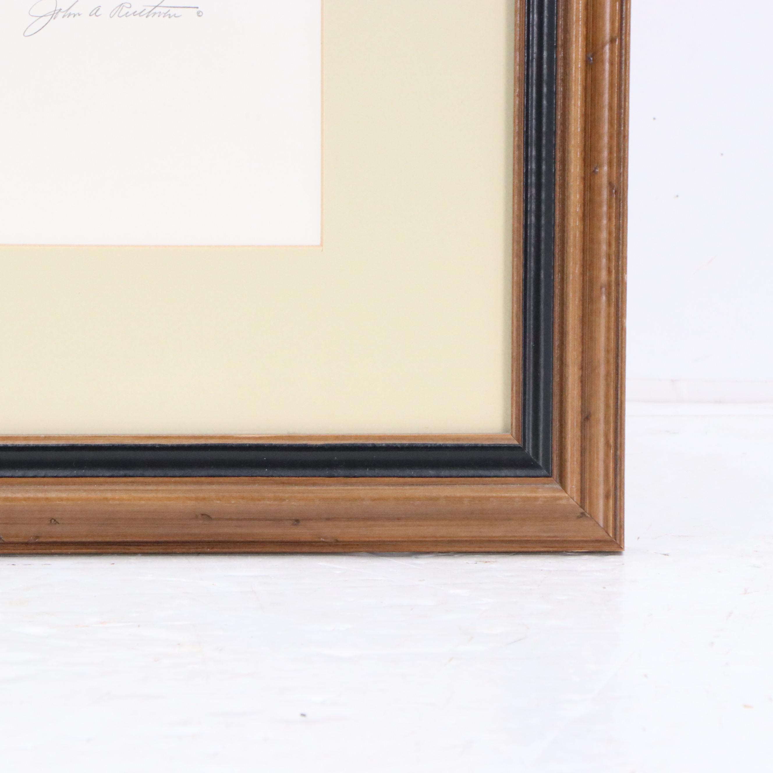 John A. Ruthven Offset Lithograph "Clear Water