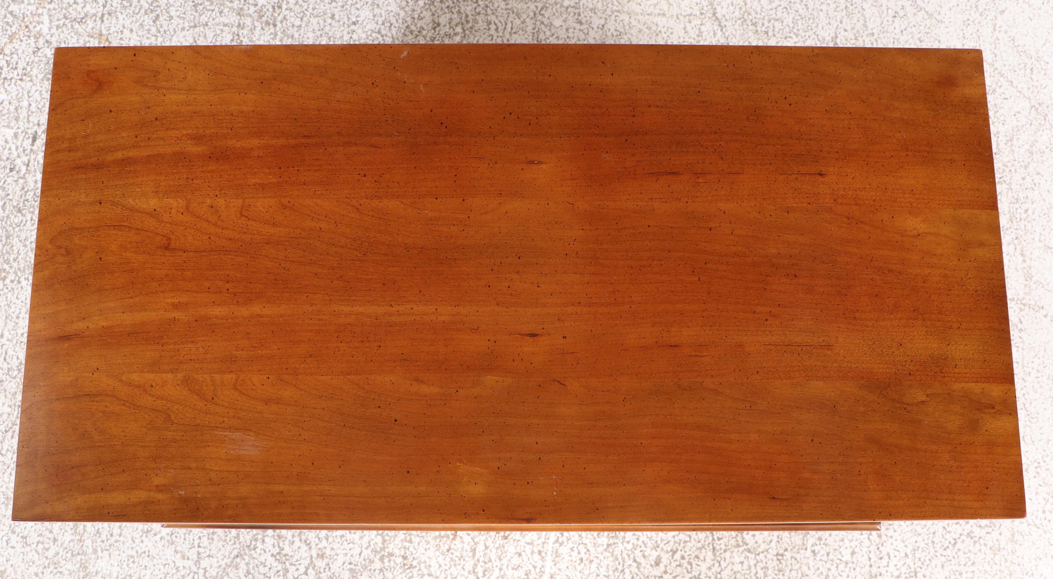 Mid Century Modern Lane Basket Weave Walnut Cabinet