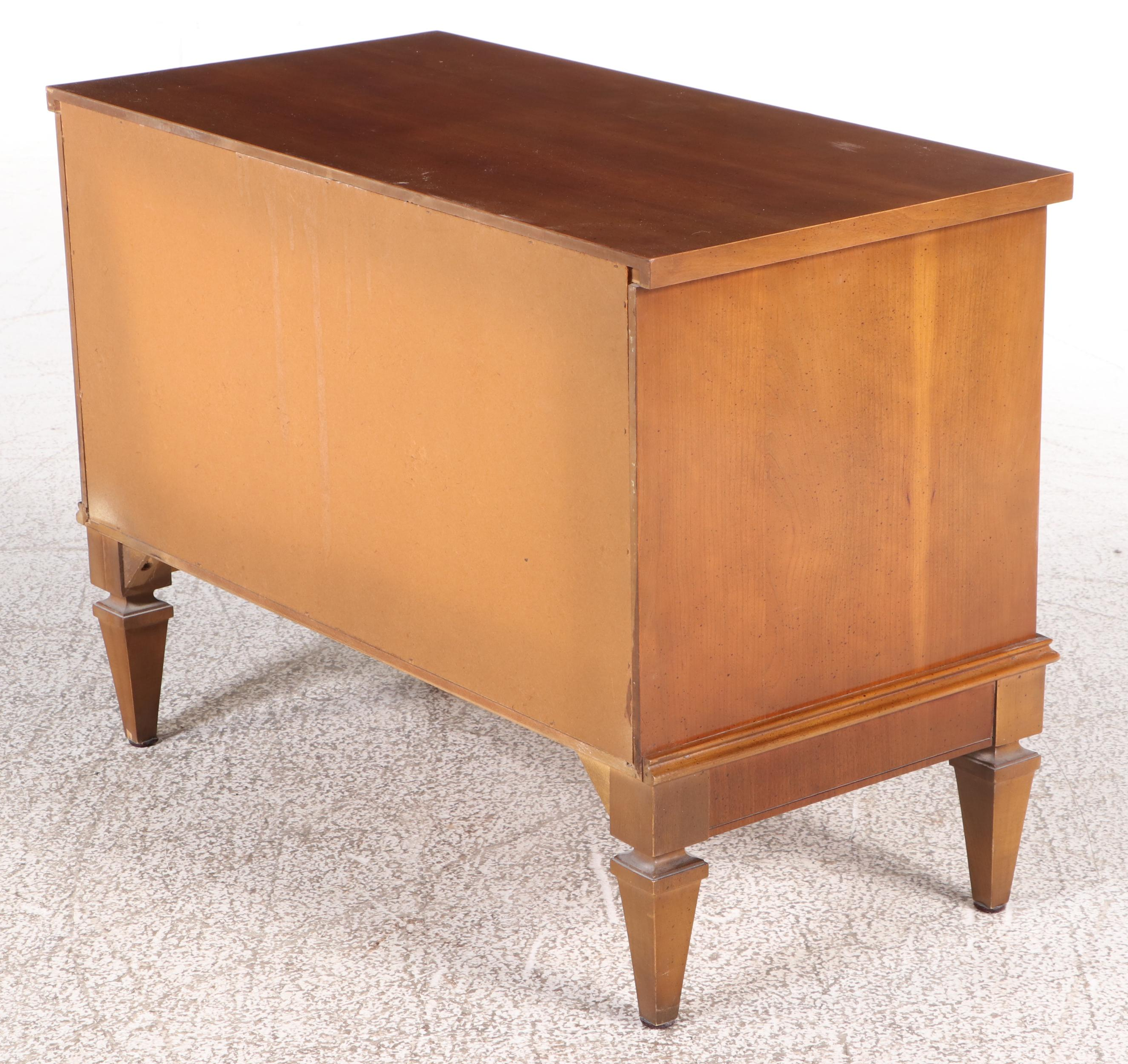 Mid Century Modern Lane Basket Weave Walnut Cabinet