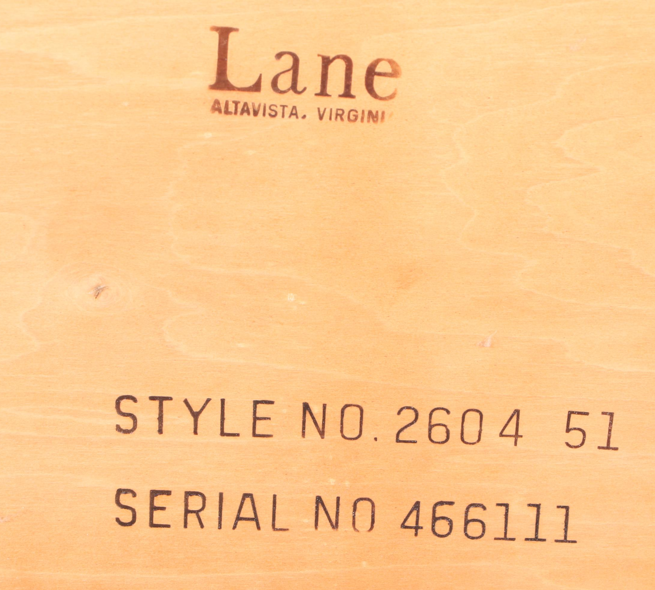 Mid Century Modern Lane Basket Weave Walnut Cabinet