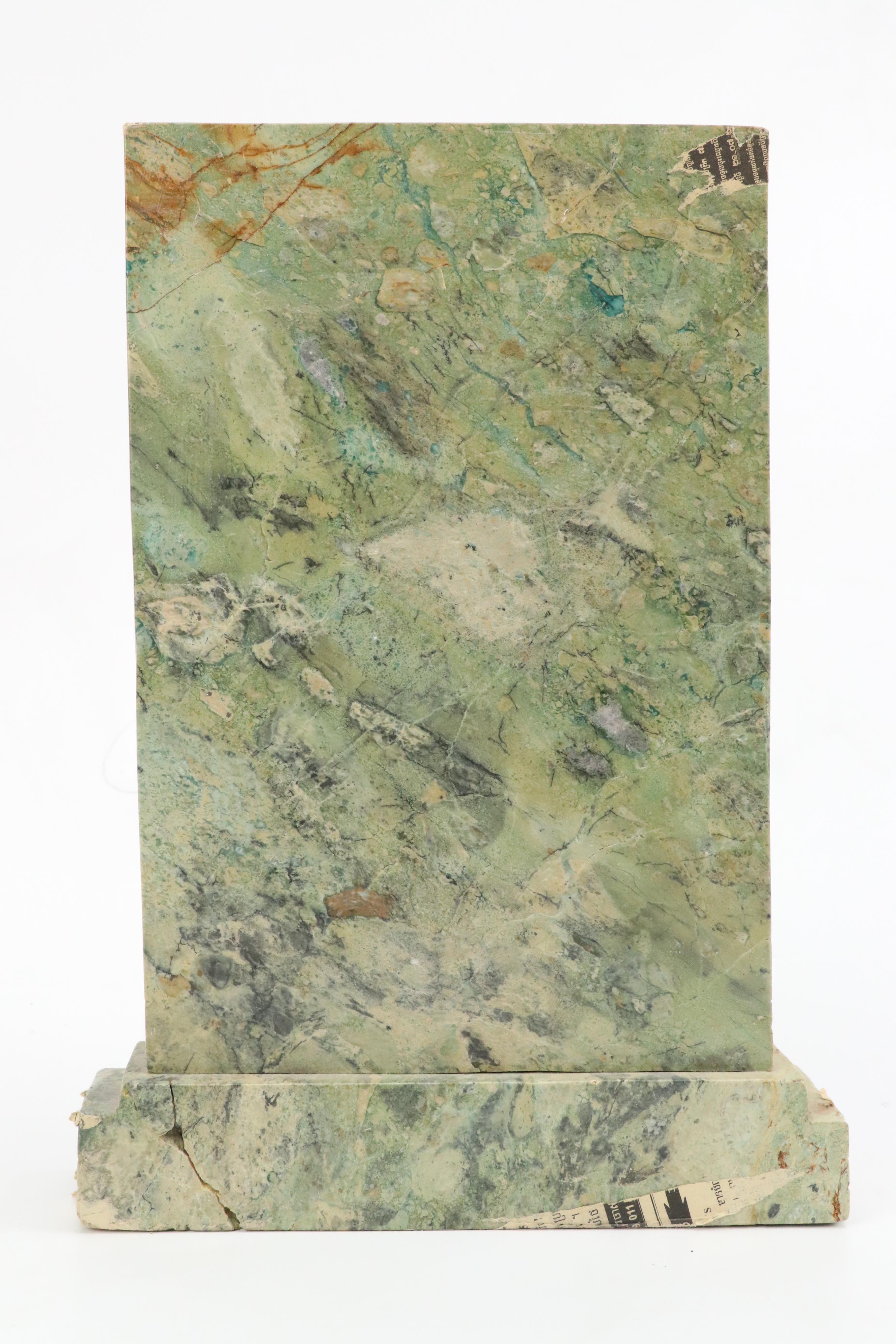 Bas-Relief Calcite Tablet of Apsara Dancers, 20th Century