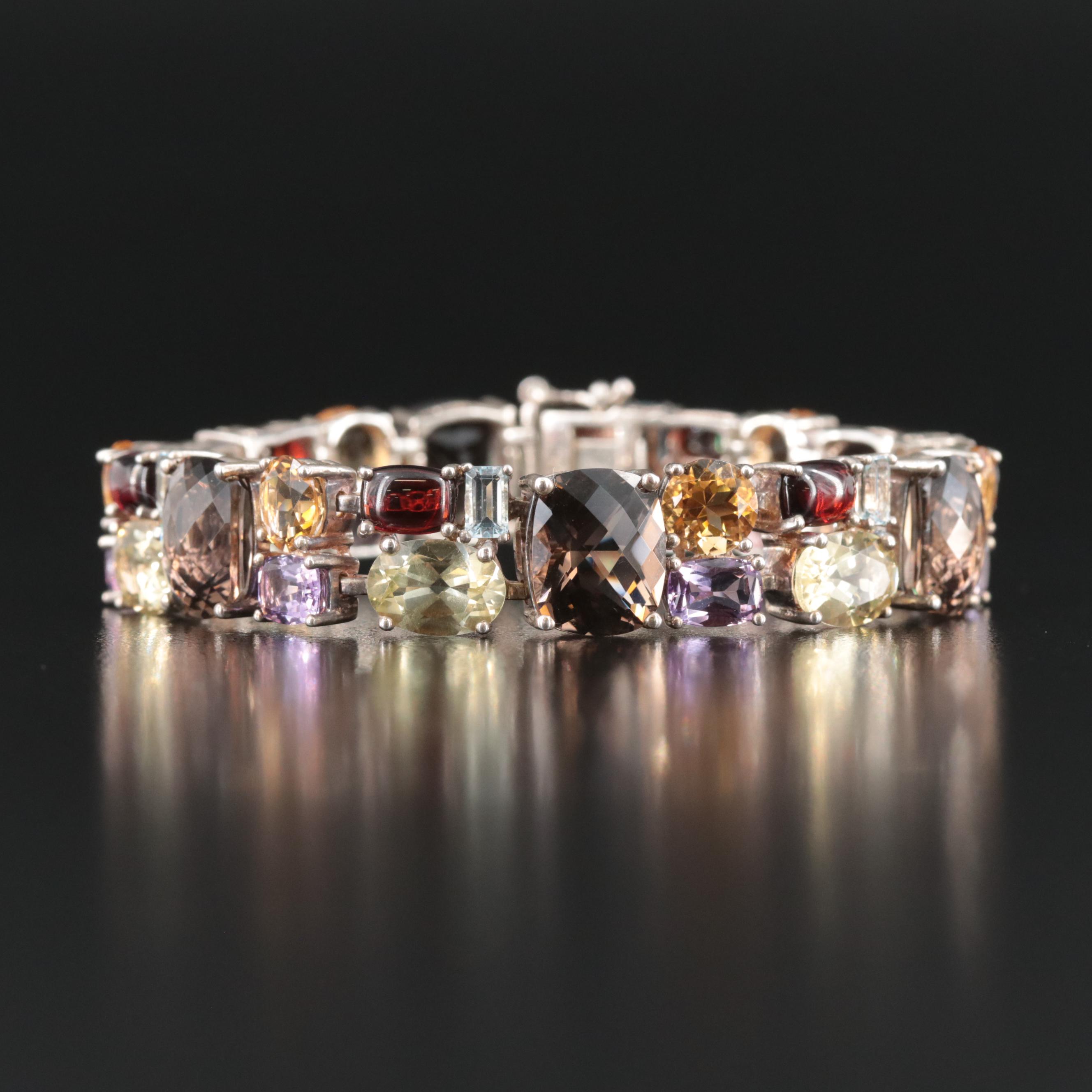 Sterling Multi-Gemstone Bracelet