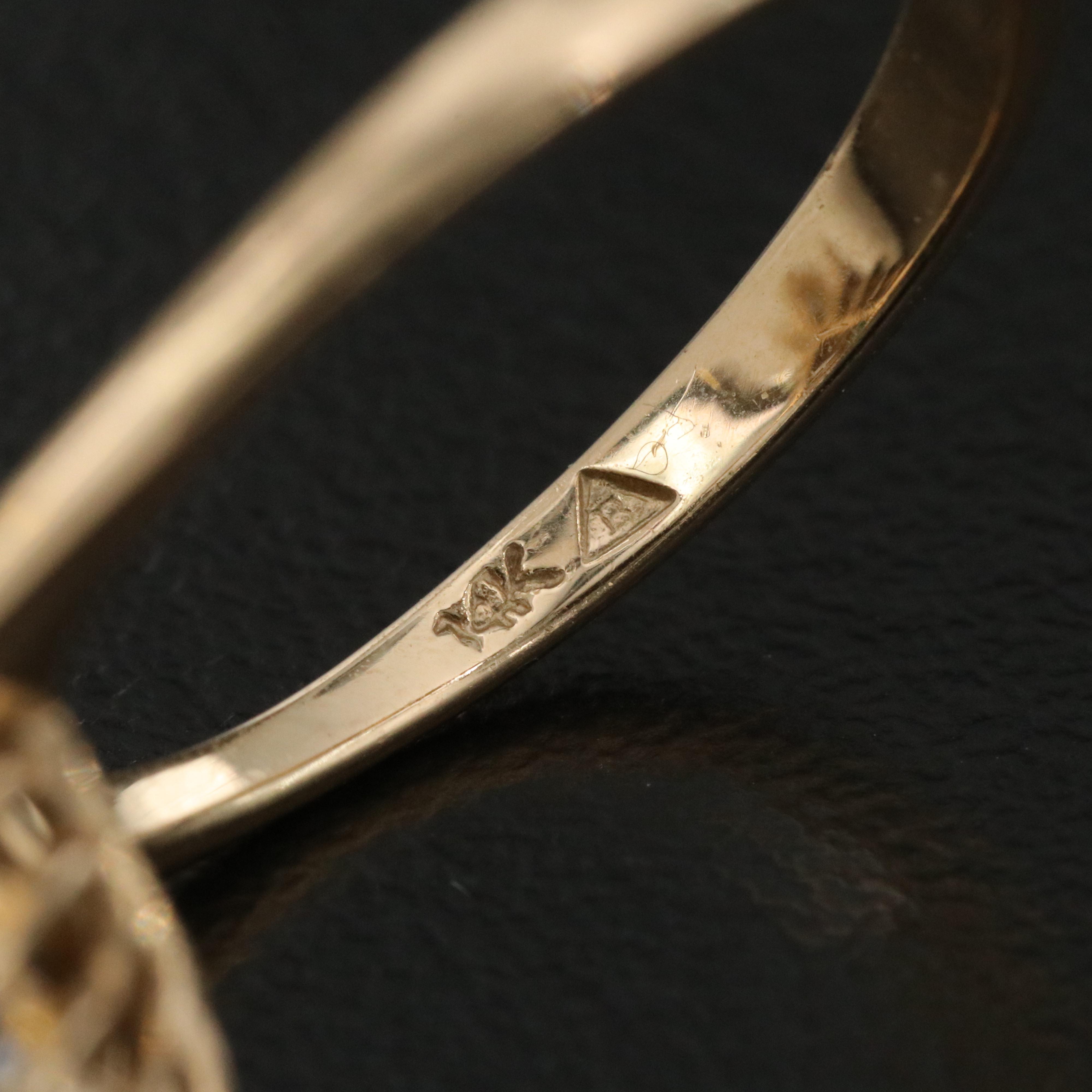 14K Emerald and Diamond Ballerina Ring