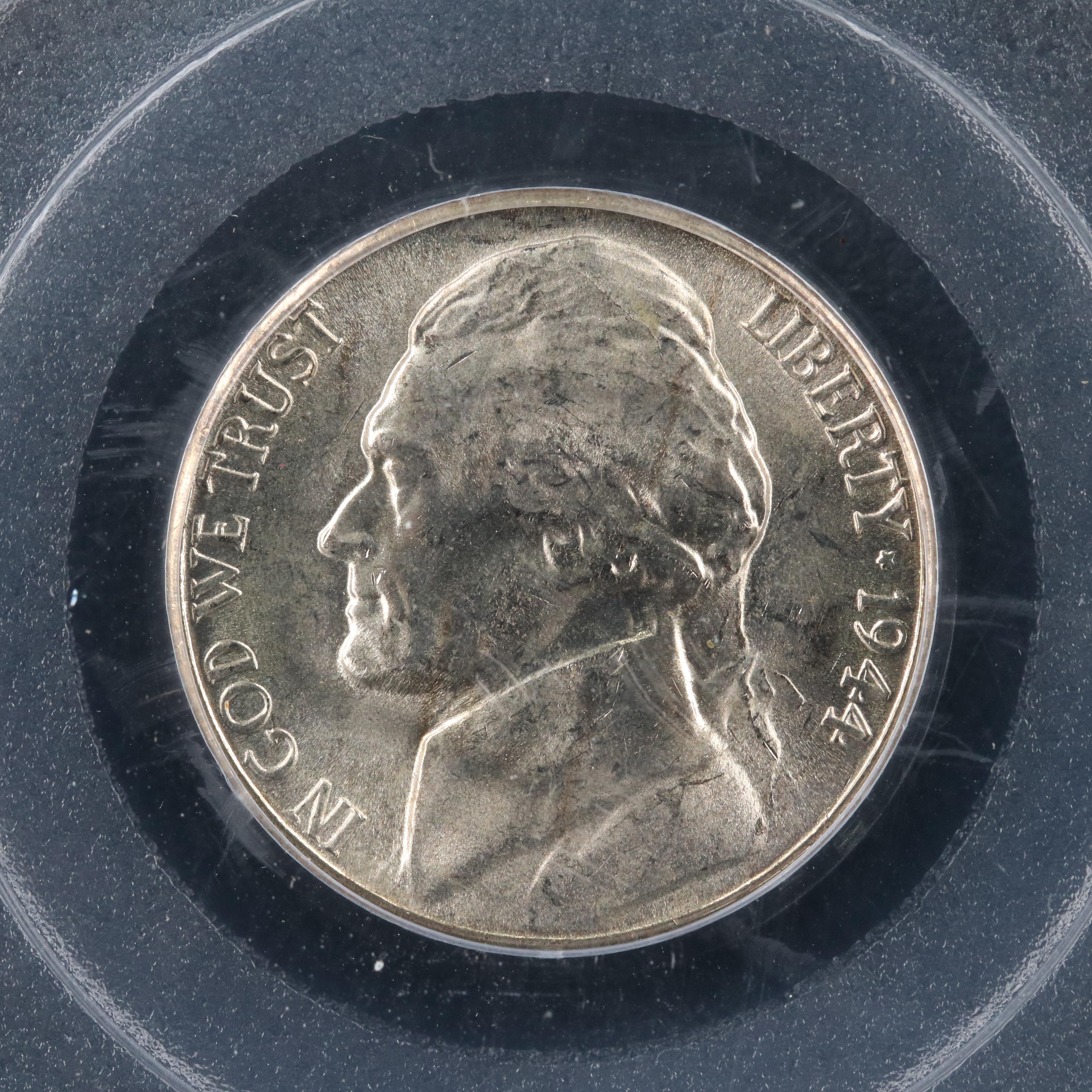 Three PCGS MS66 Silver war nickels 1943-S, 1944-S, and 1945-S