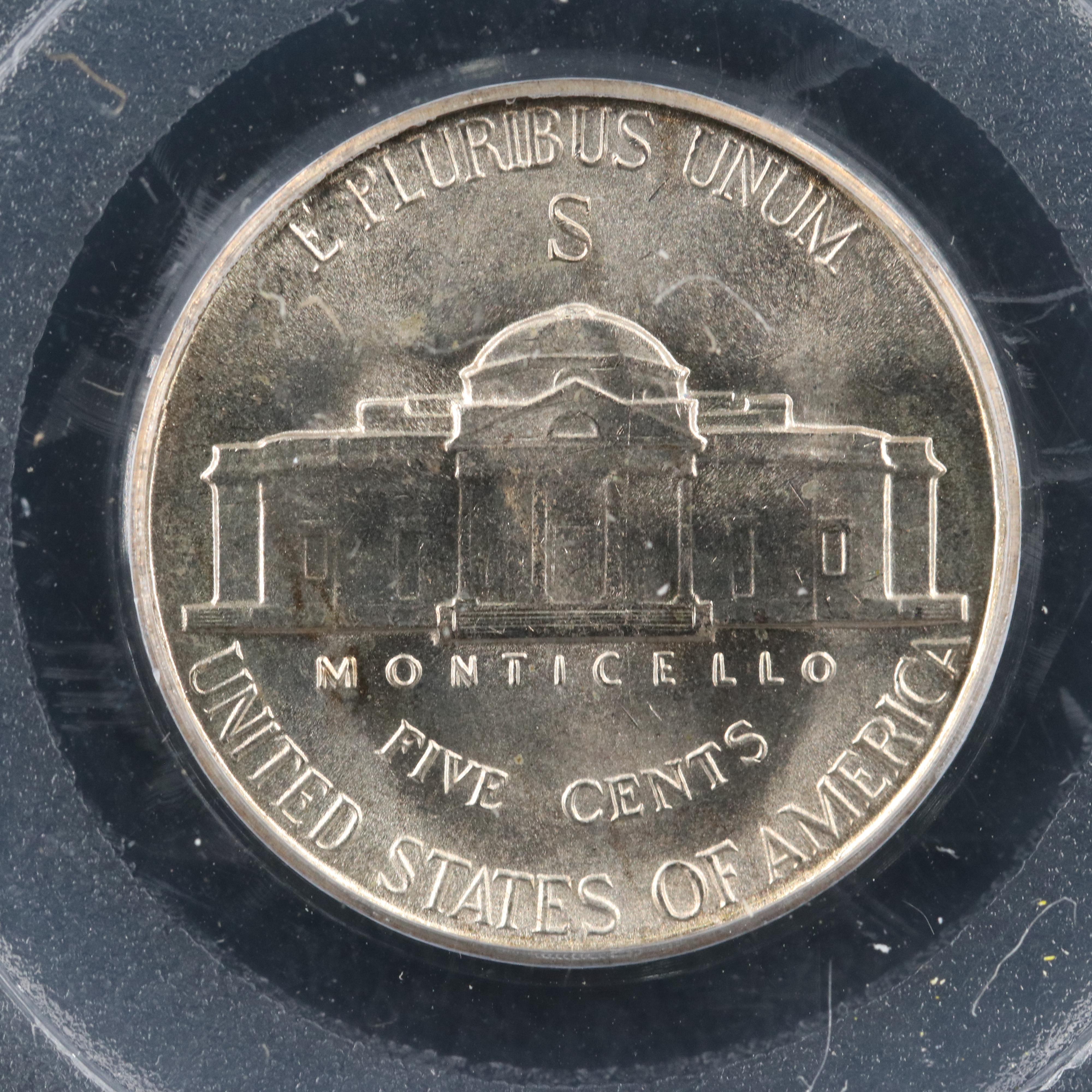 Three PCGS MS66 Silver war nickels 1943-S, 1944-S, and 1945-S