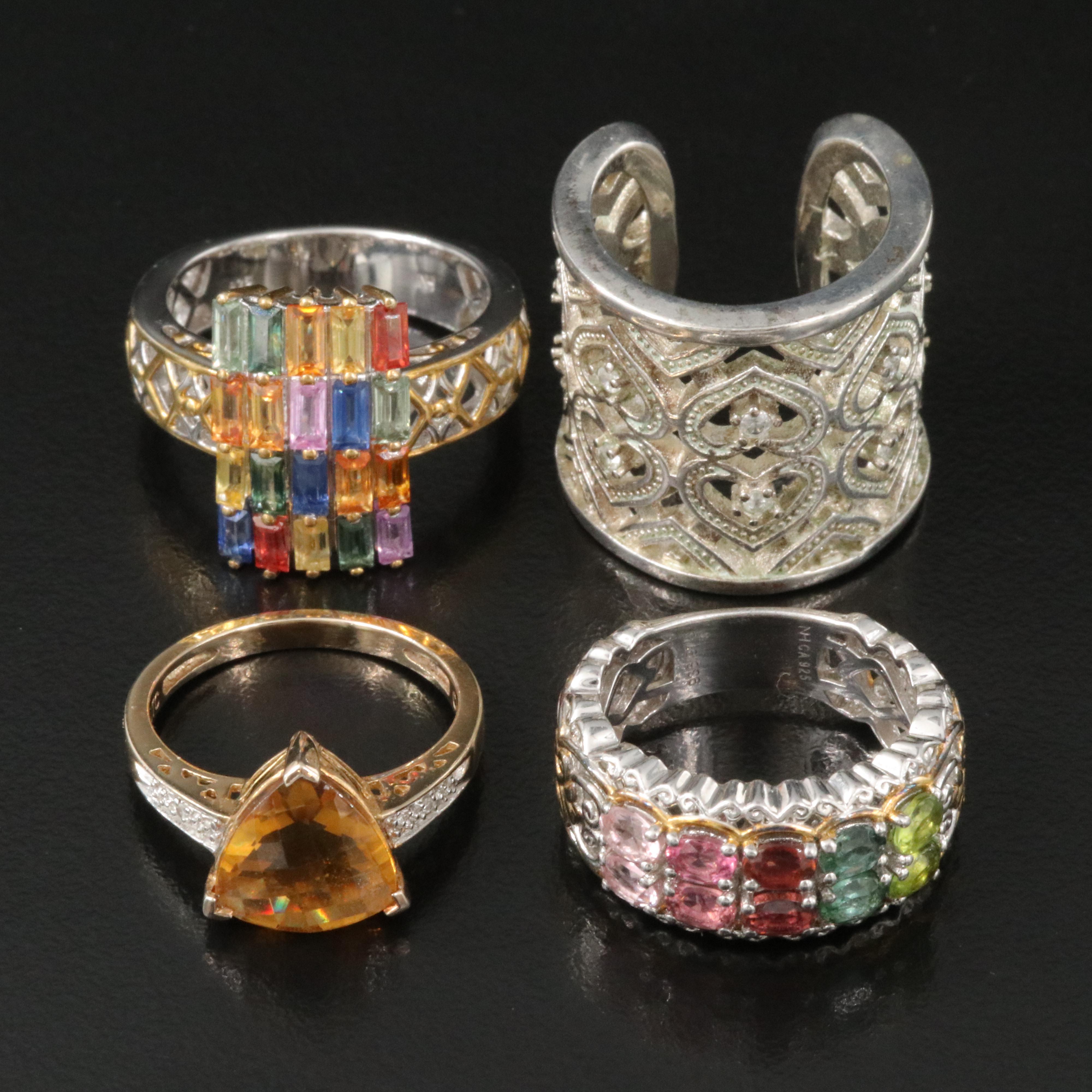 Sterling Gemstone Rings