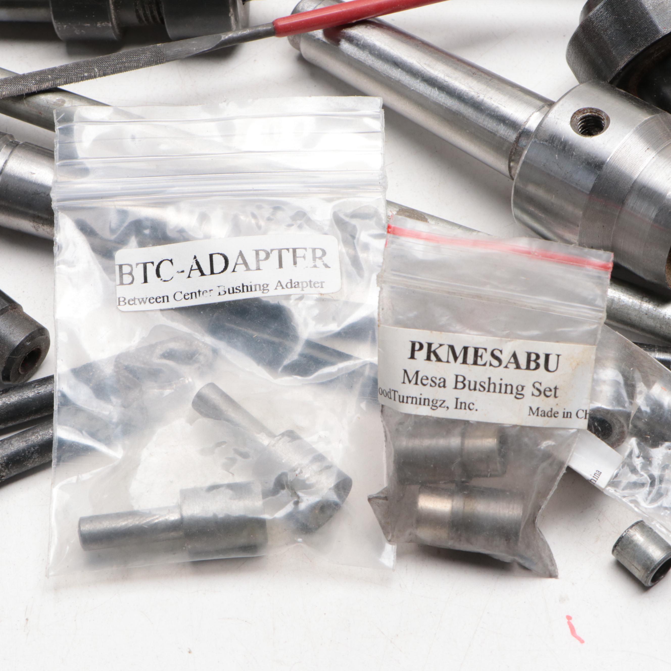 Woodworking Tools Including Rockler Radius Gauge Set with Woodcraft Sanding Drum