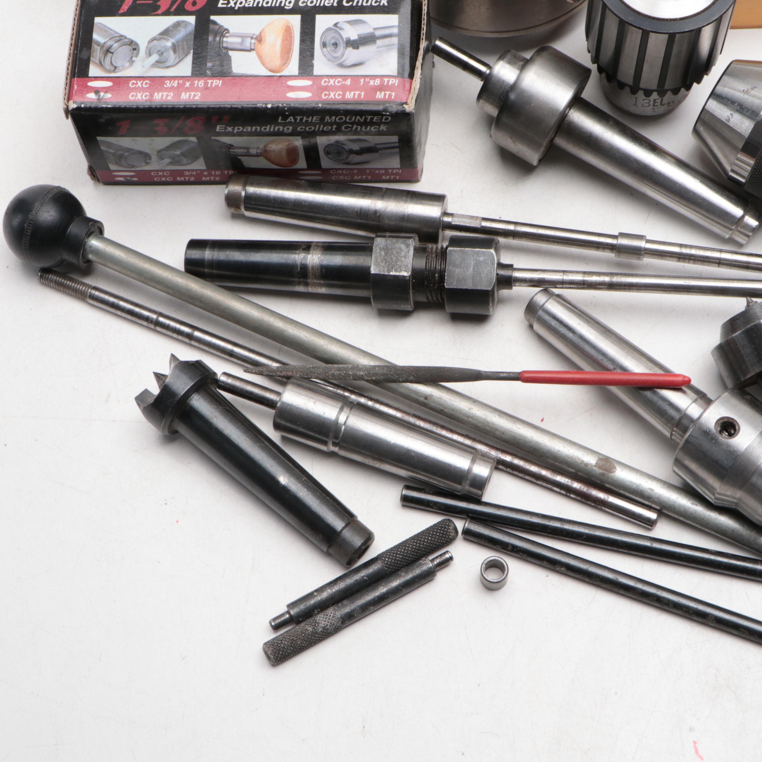 Woodworking Tools Including Rockler Radius Gauge Set with Woodcraft Sanding Drum