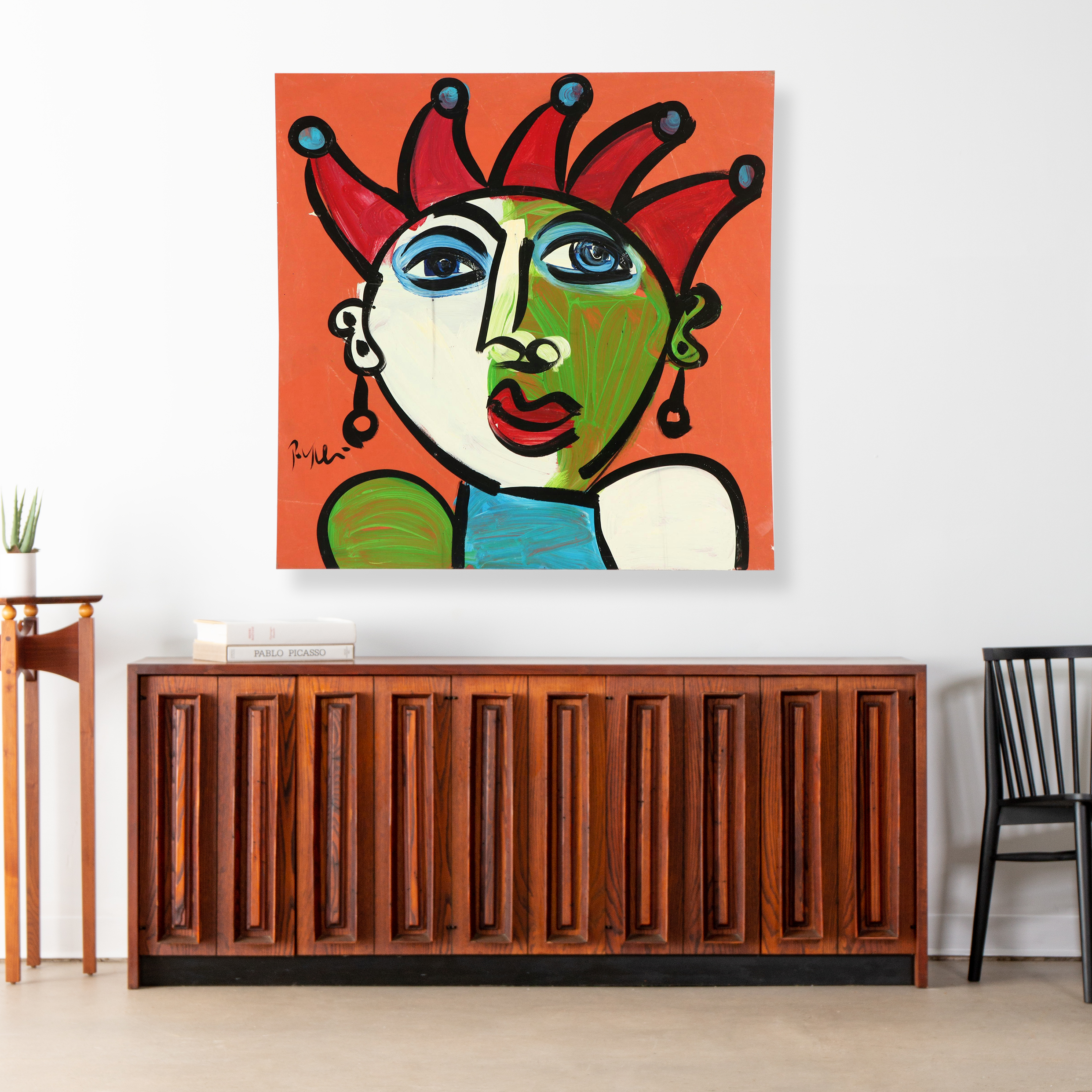 Peter Keil Abstract Portrait Acrylic Painting