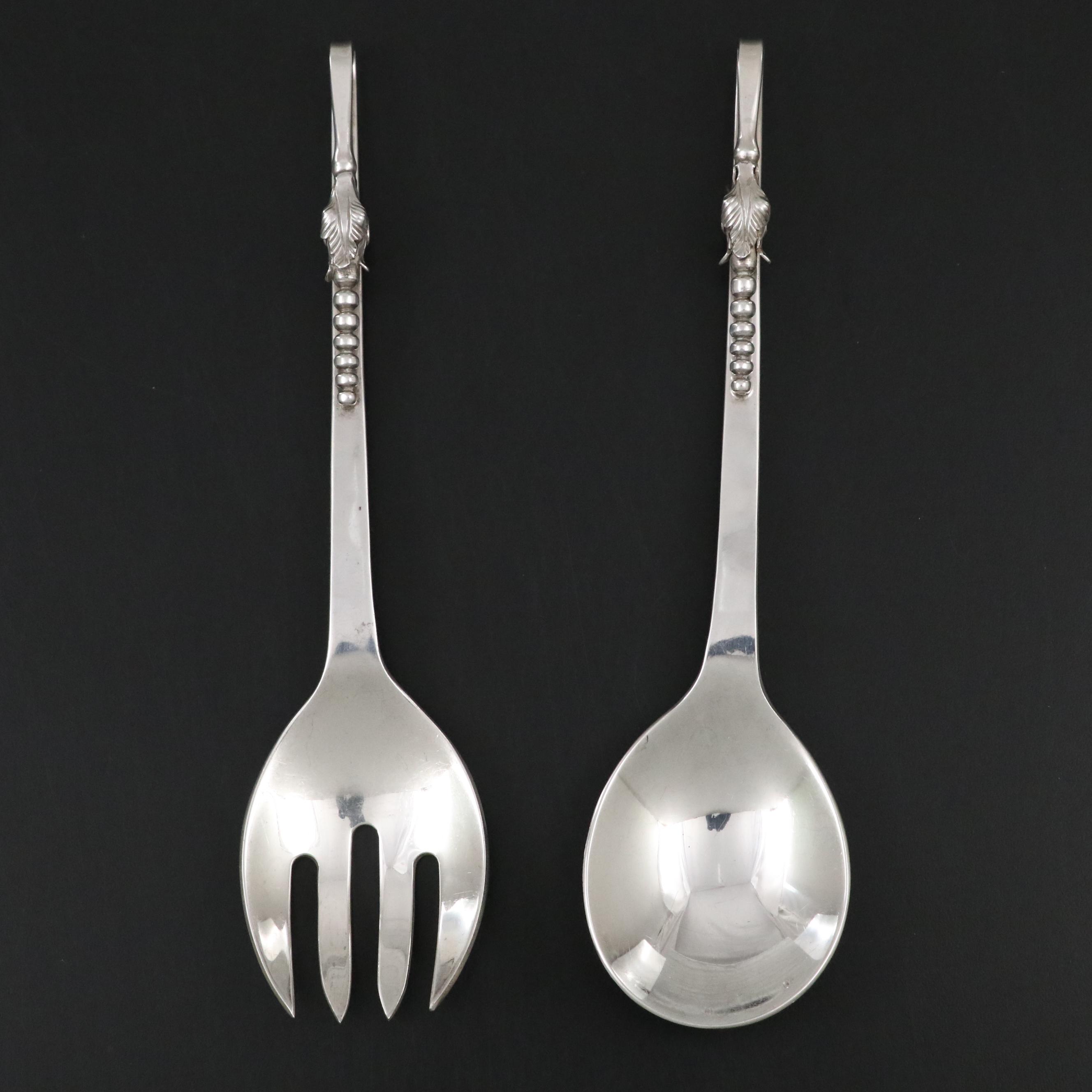 Sanborns Mexican Sterling Silver Danish Modern Servers