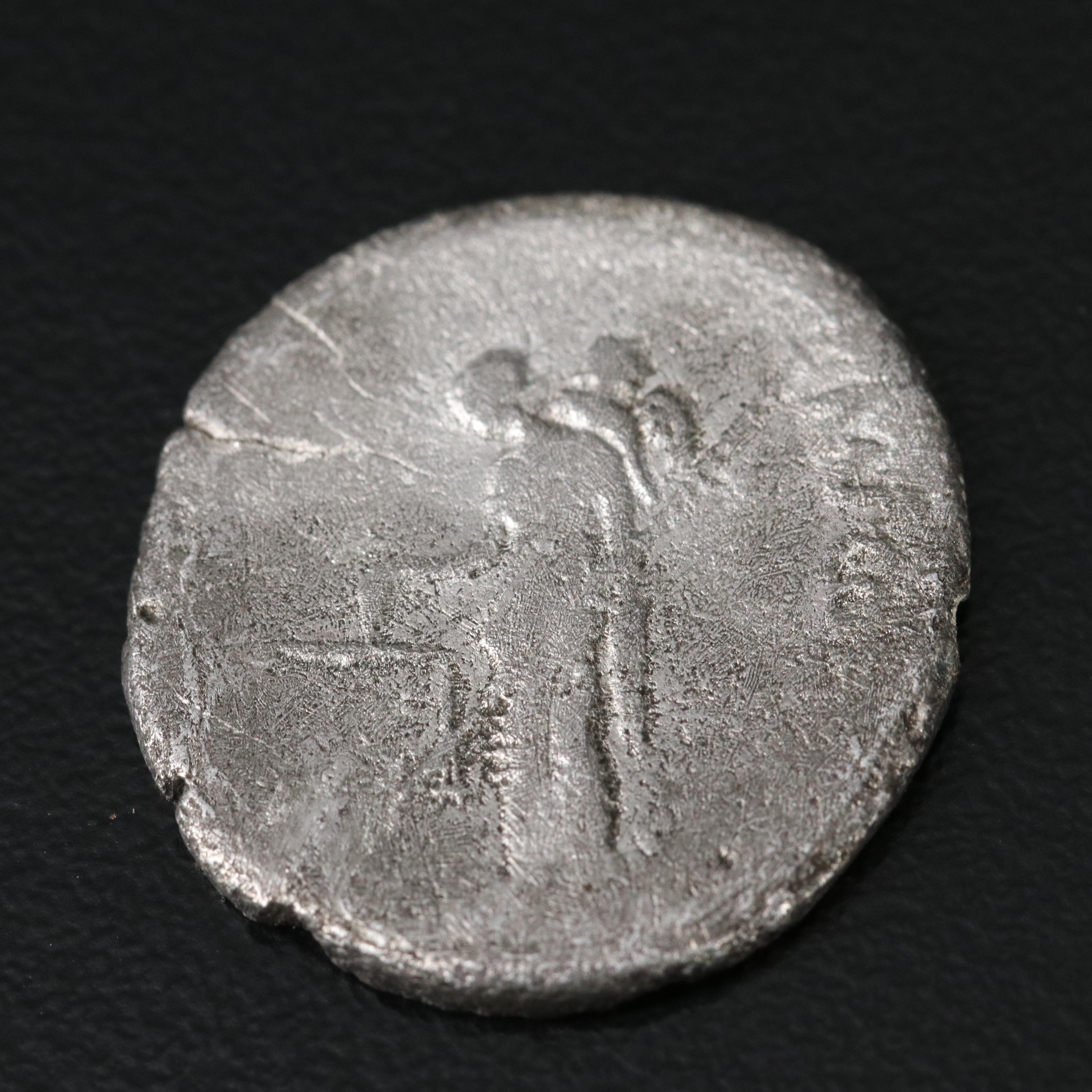 Ancient Roman Republic AR Denarius Coin of Mn. Cordius Rufus, ca. 46 B.C.