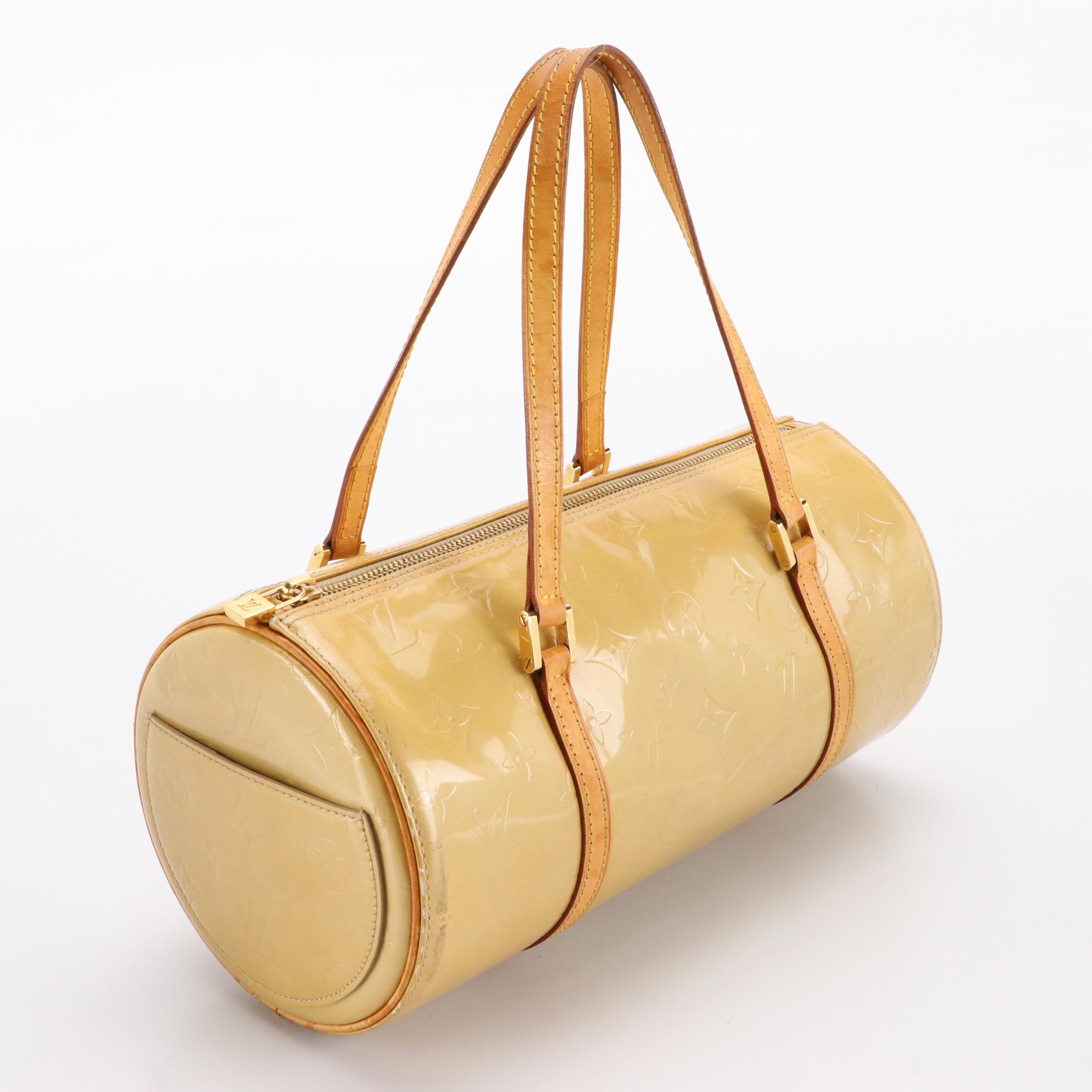 Louis Vuitton Bedford Papillon Handbag in Monogram Vernis and Vachetta Leather