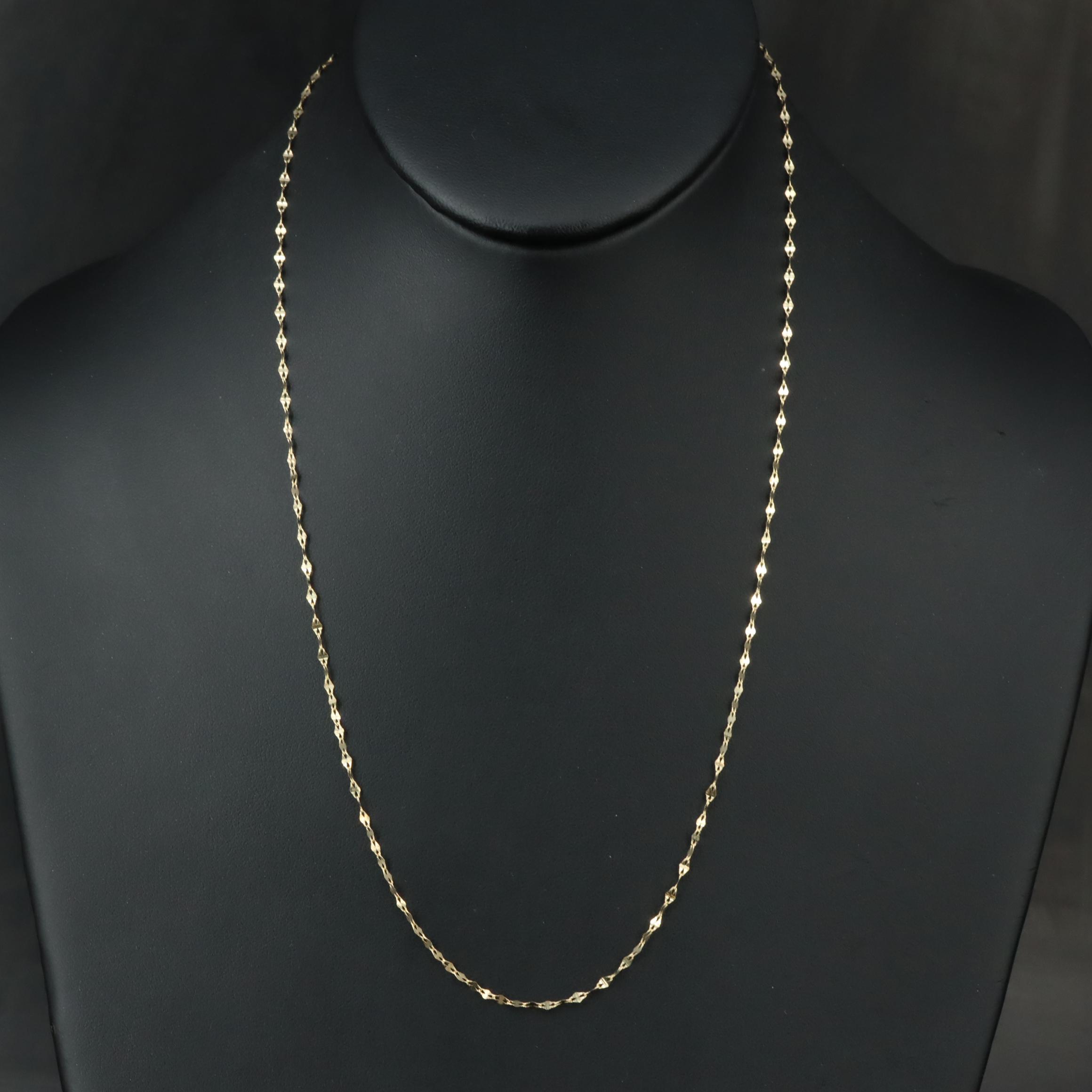 14K Sparkle Chain Necklace