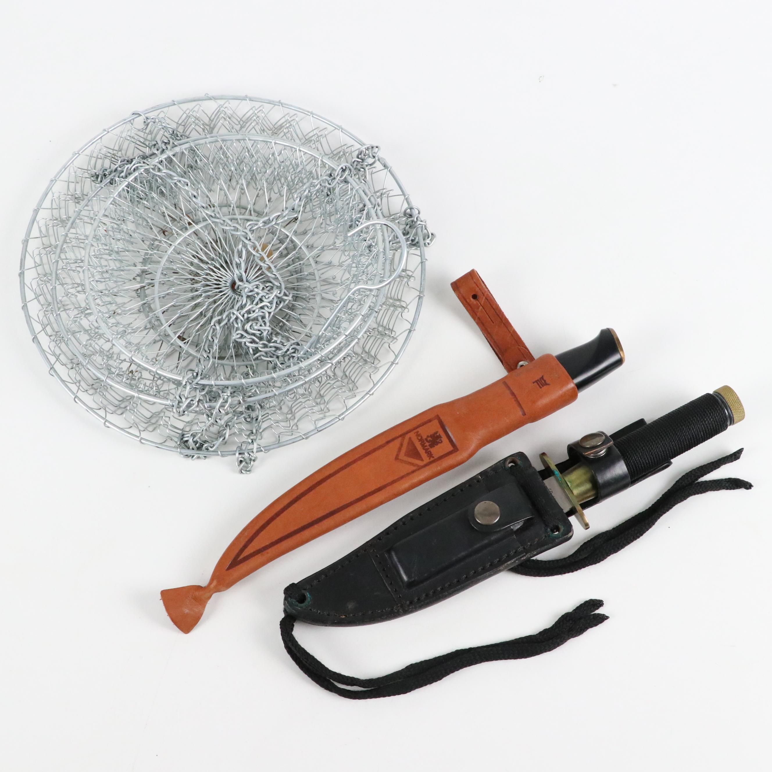 Frost Cutlery and Normark Knives with Tiered Hanging Fruit Basket