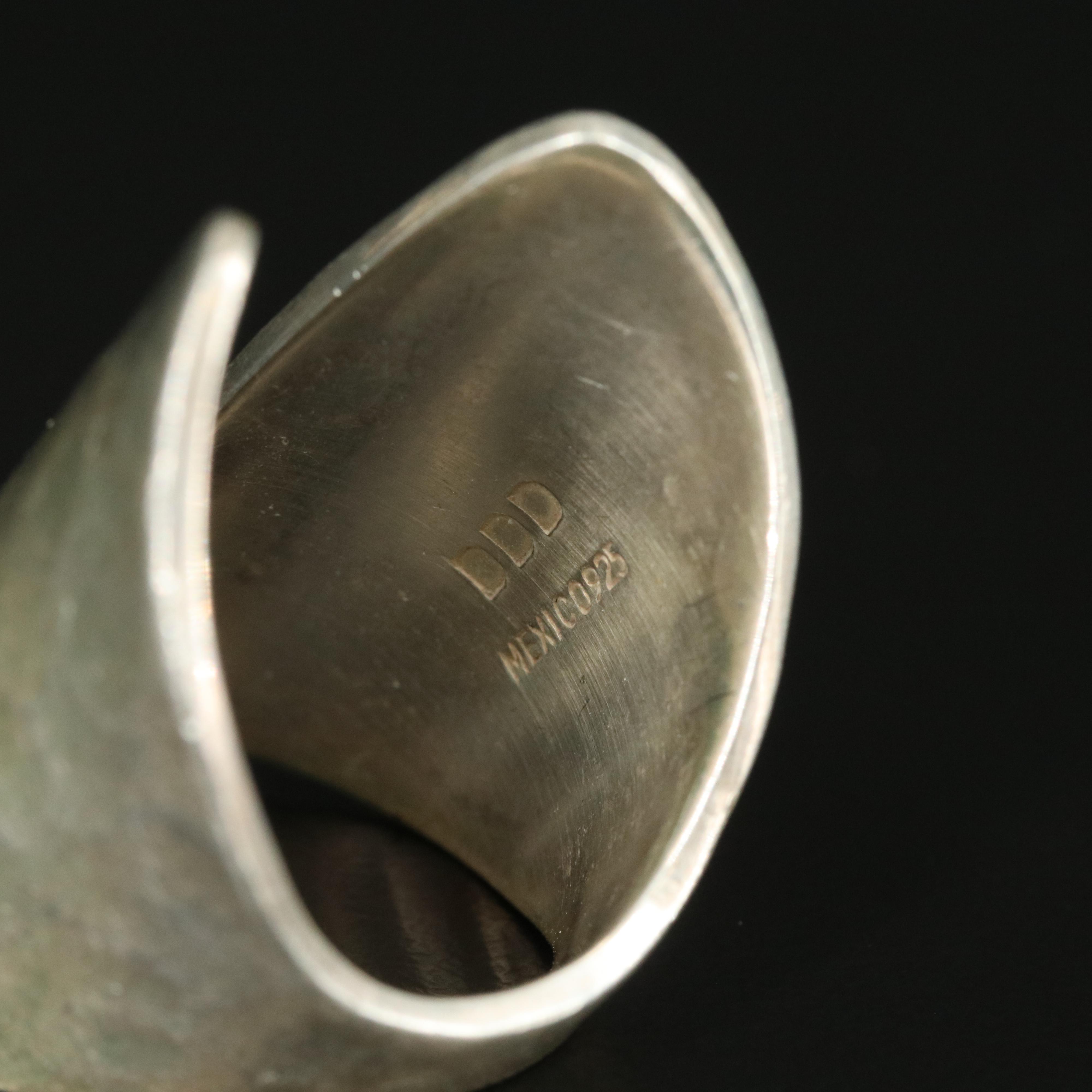 Mexican Sterling Ring with Hammered Finish