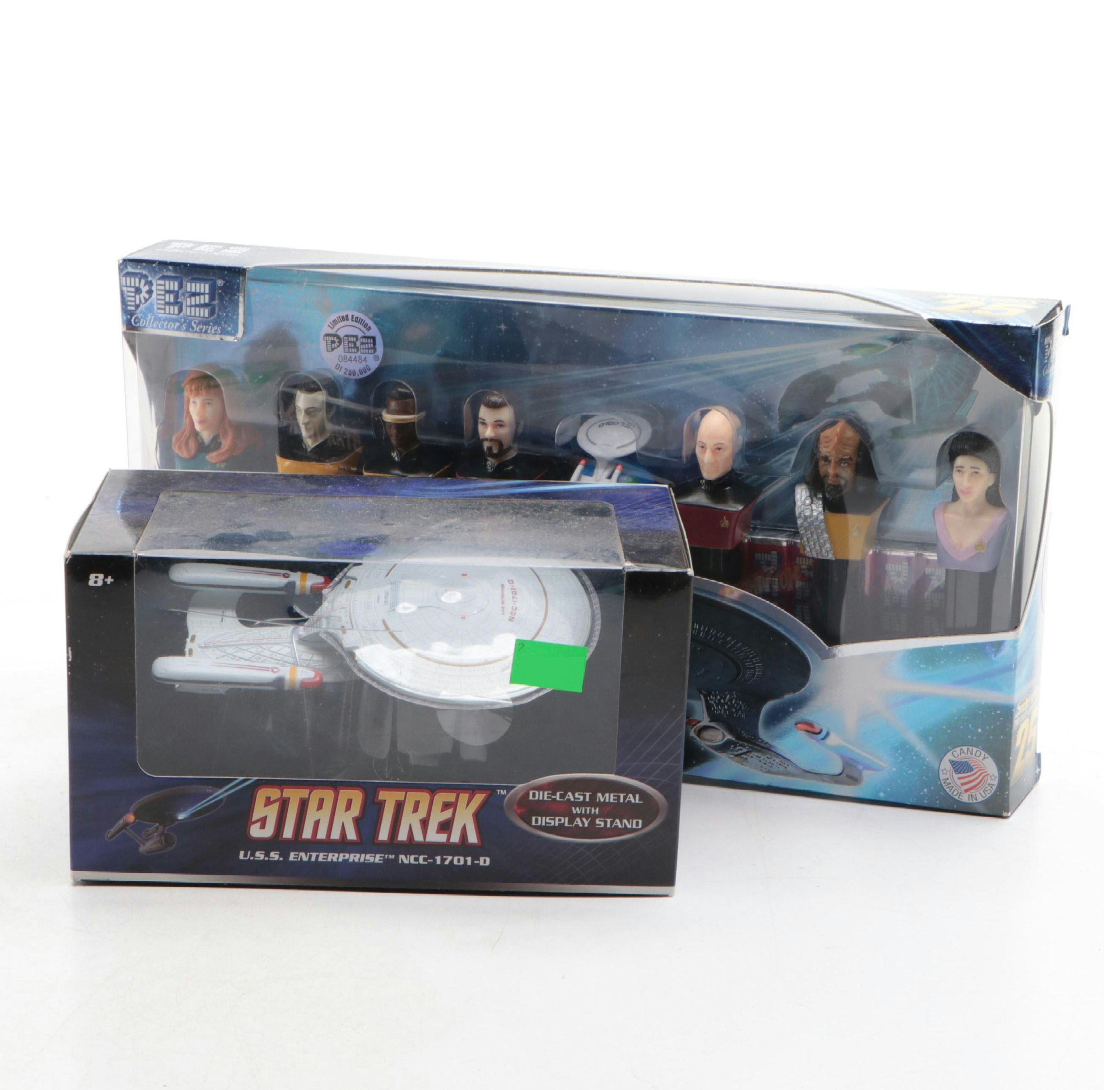 Star Trek: TNG Limited Edition PEZ Set with Diecast U.S.S. Enterprise Ship