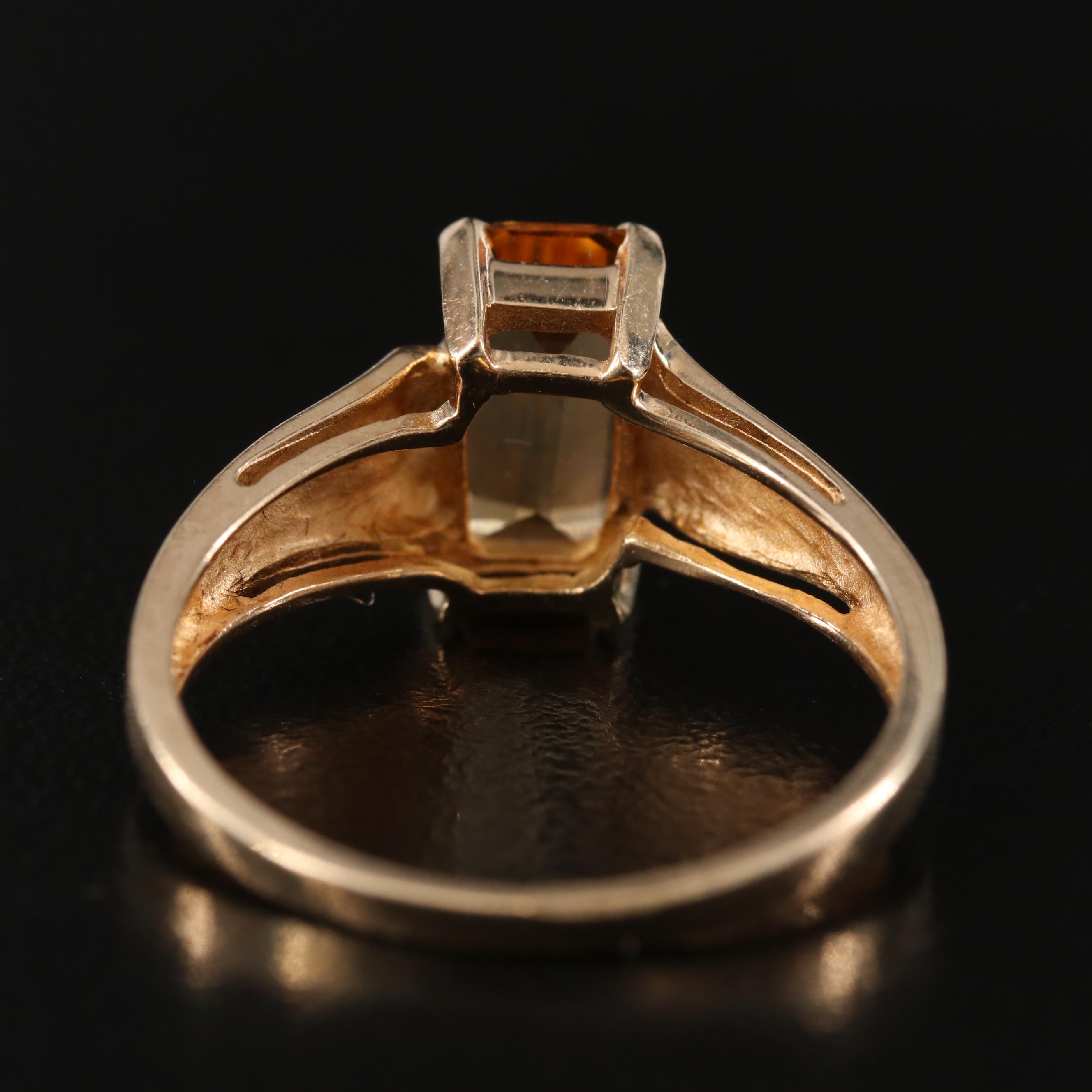 14K Citrine Ring