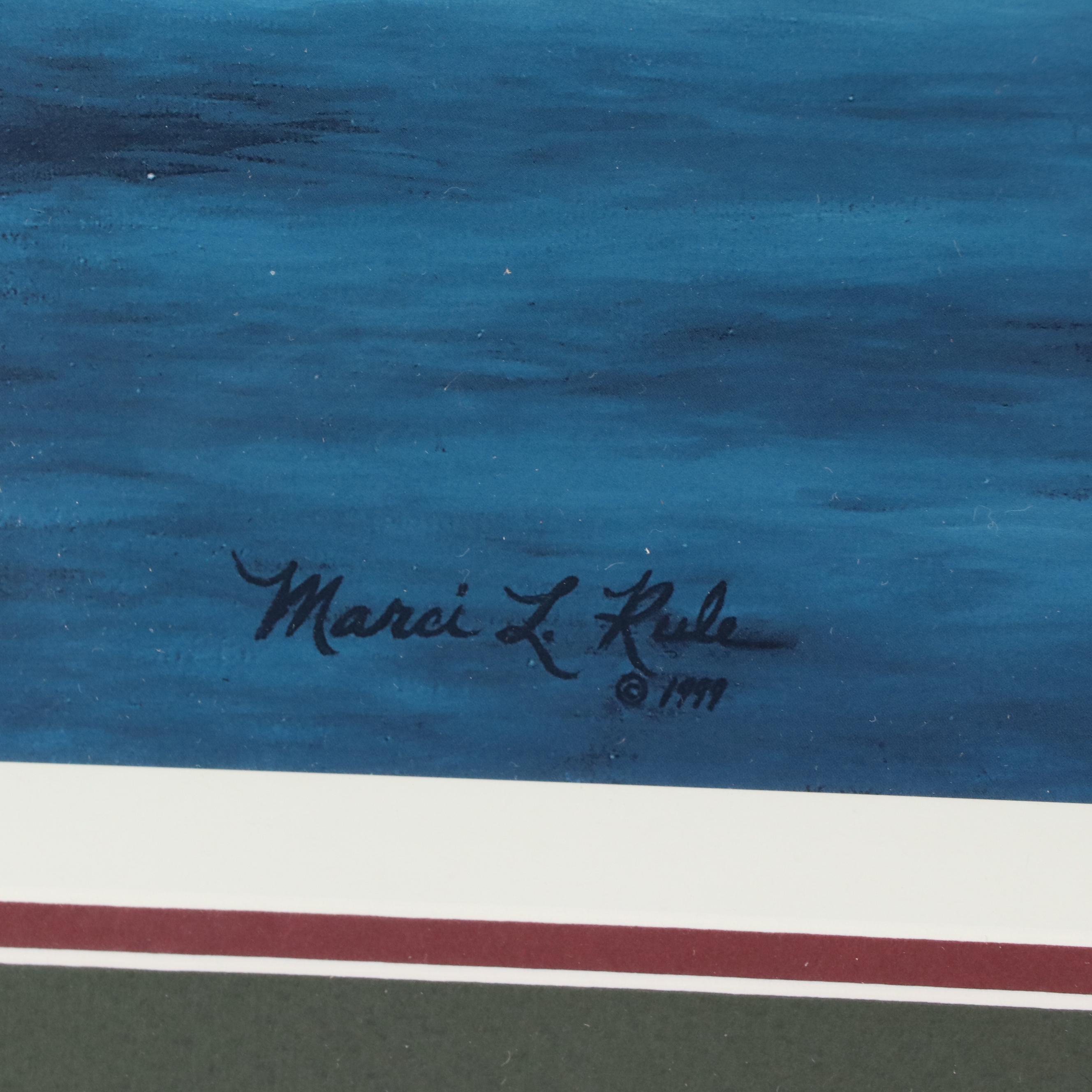 Marci L. Rule Offset Lithograph "White Dogwood #11"