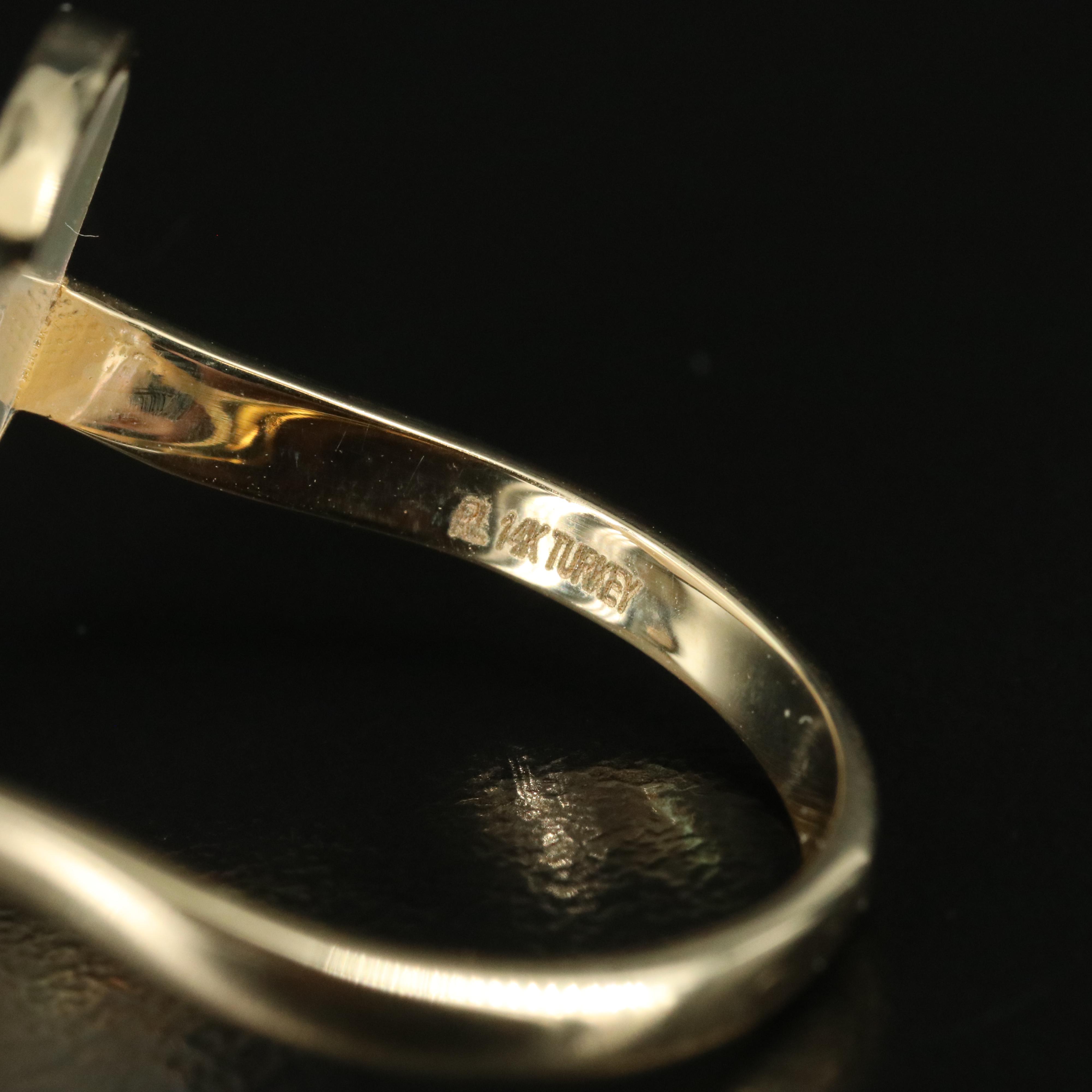 14K Mother of Pearl Heart Ring