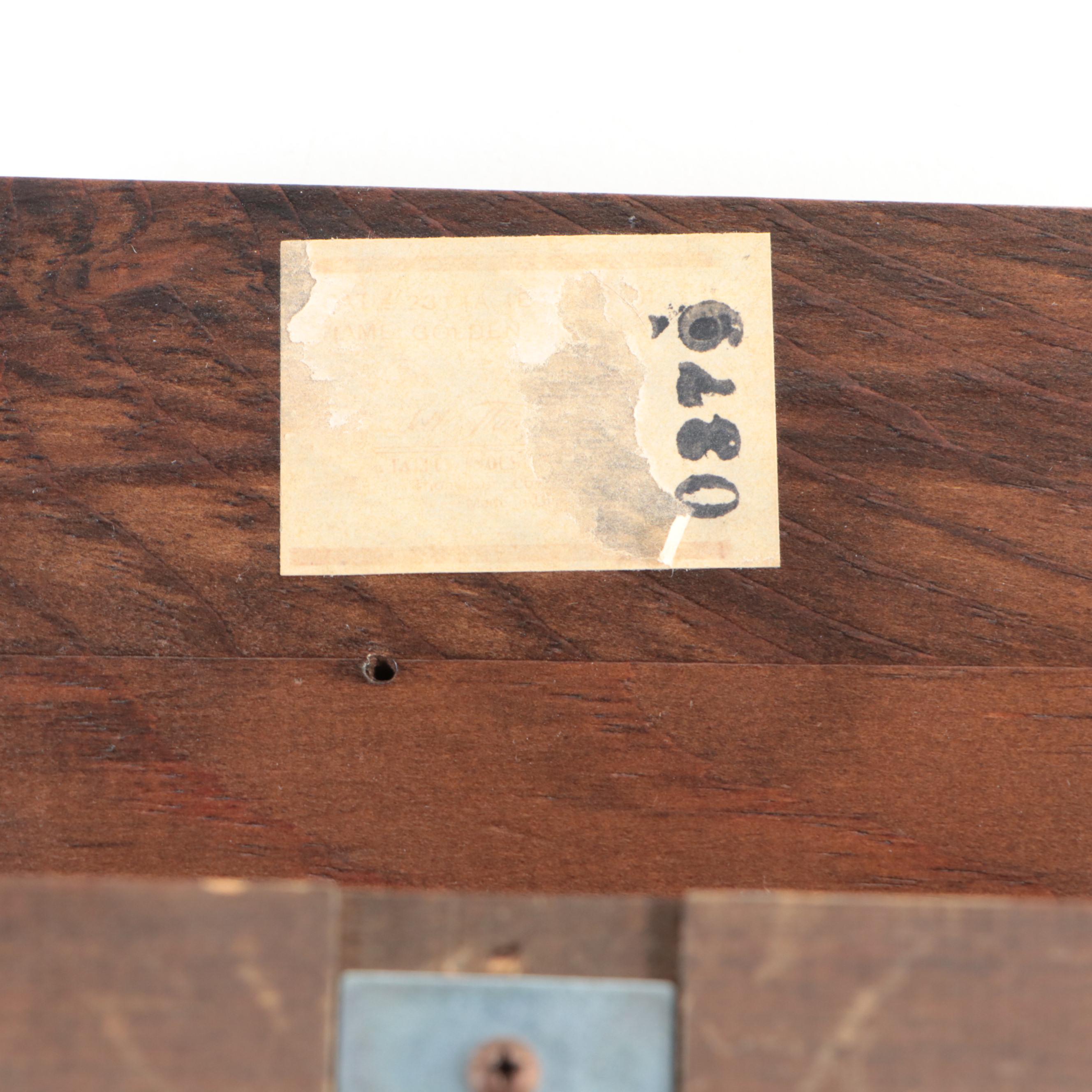 Seth Thomas Wood Case Wall Clock with Floral Garland Detail