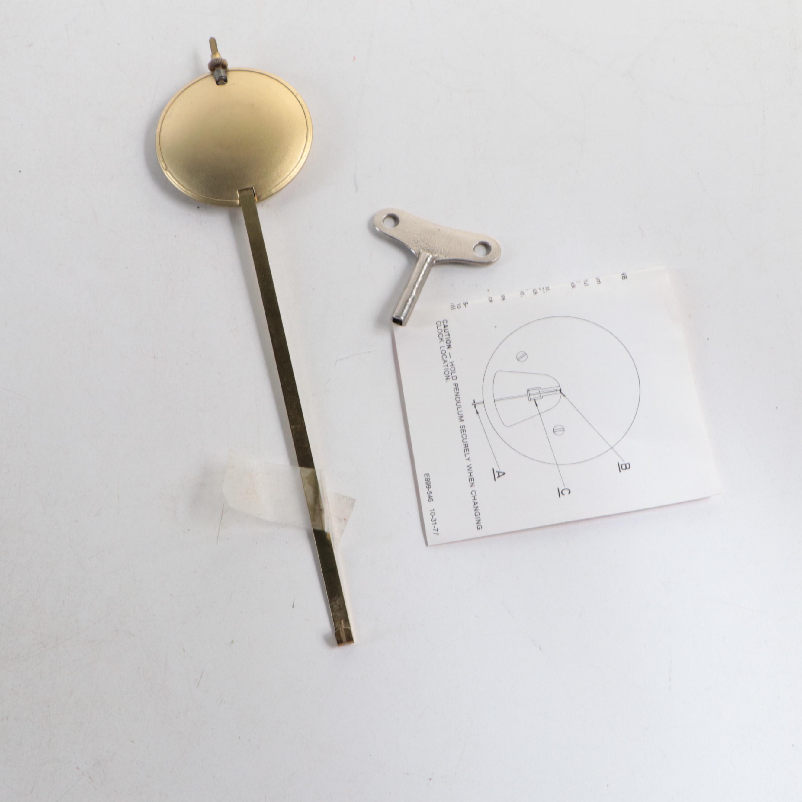 Seth Thomas Wood Case Wall Clock with Floral Garland Detail