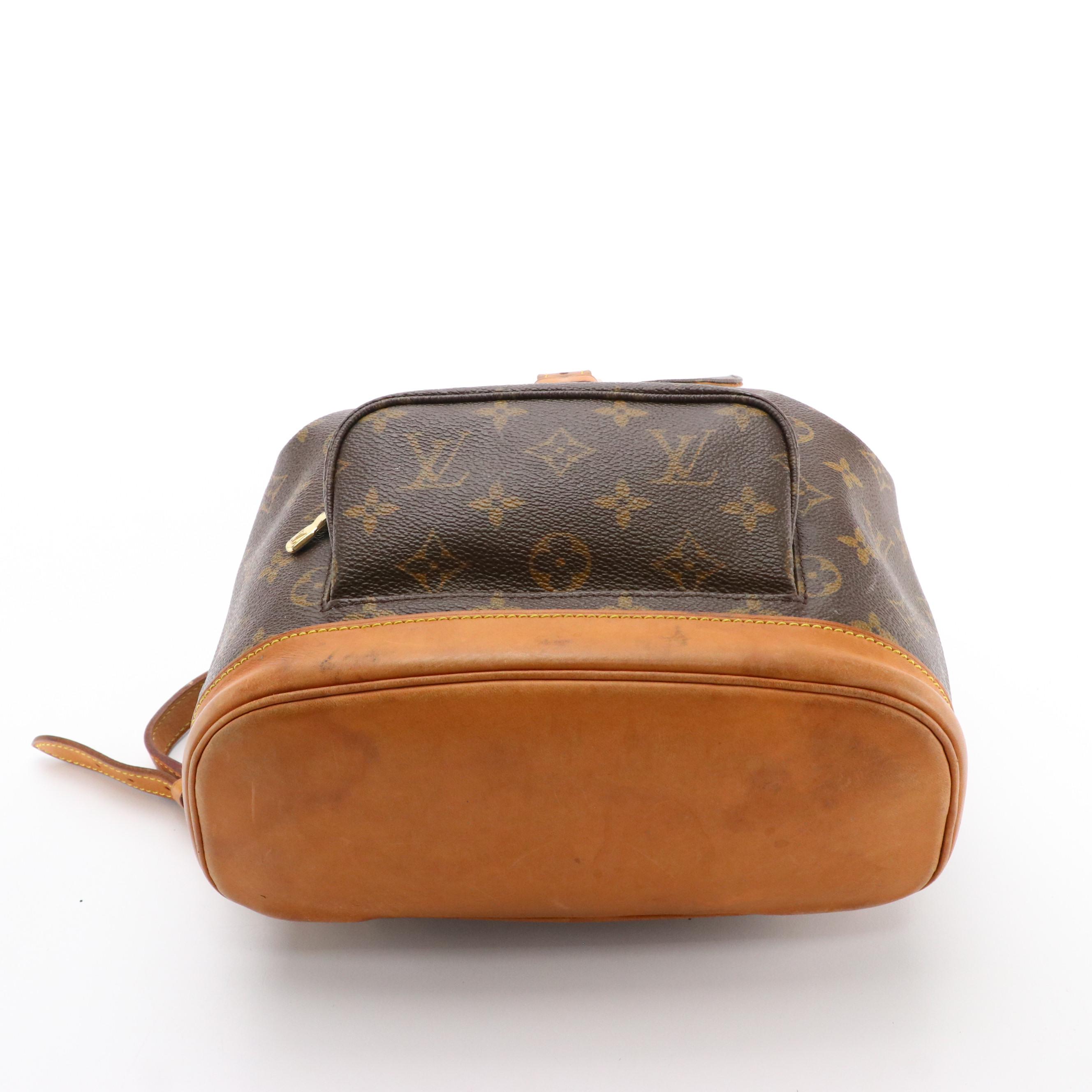 Louis Vuitton Montsouris PM Backpack Bag in Monogram Canvas and Leather