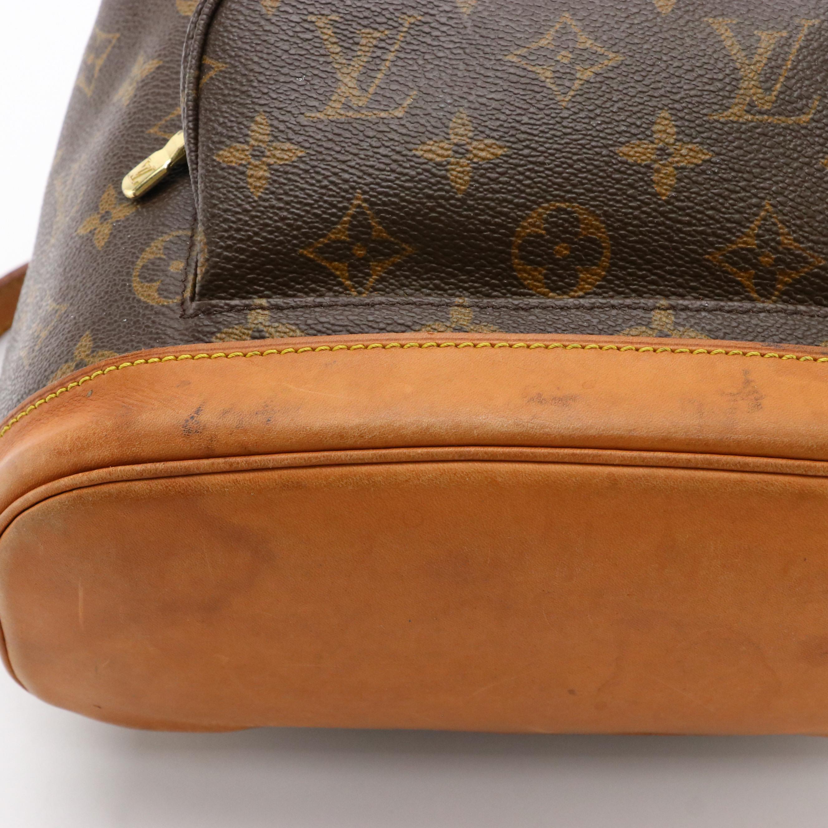 Louis Vuitton Montsouris PM Backpack Bag in Monogram Canvas and Leather