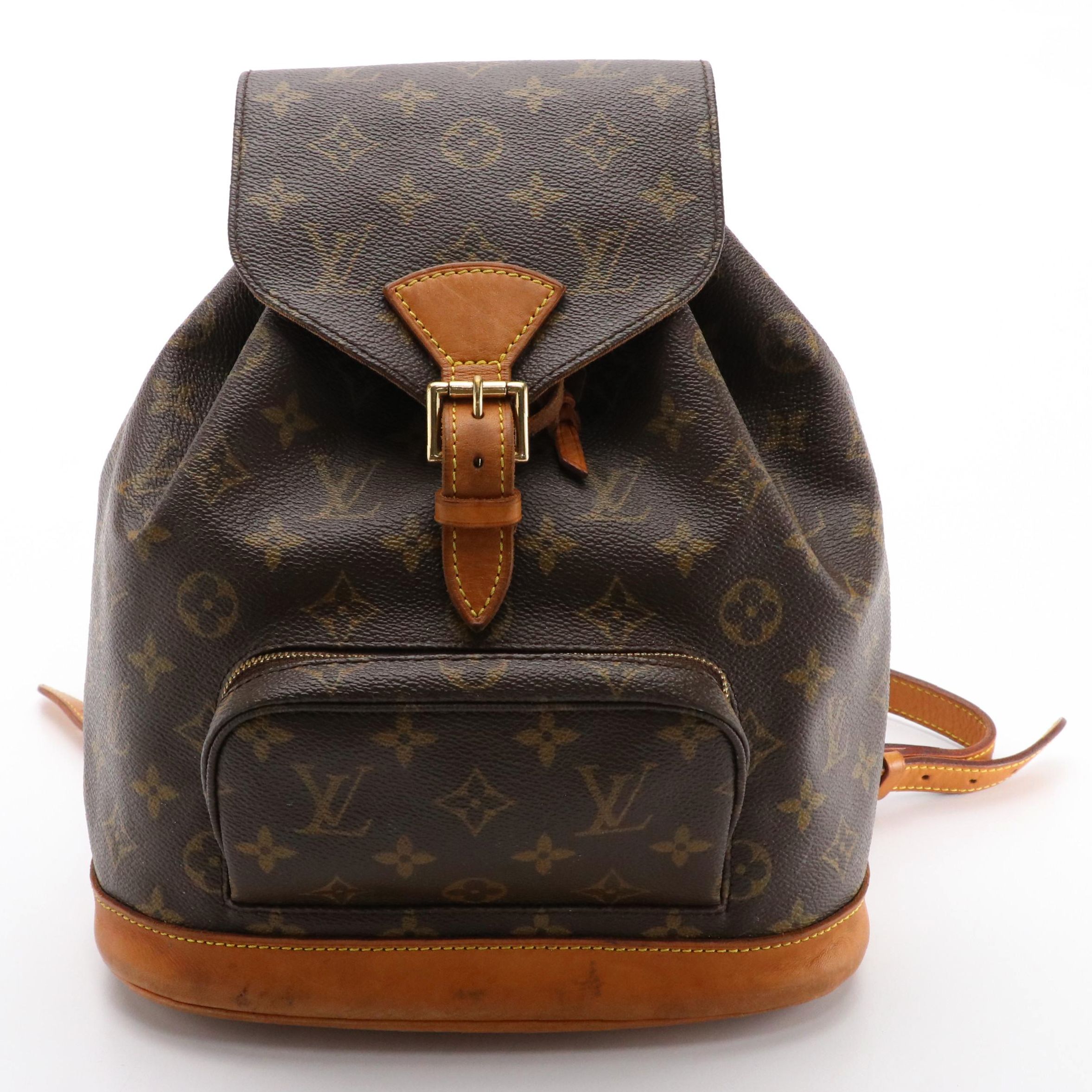 Louis Vuitton Montsouris PM Backpack Bag in Monogram Canvas and Leather