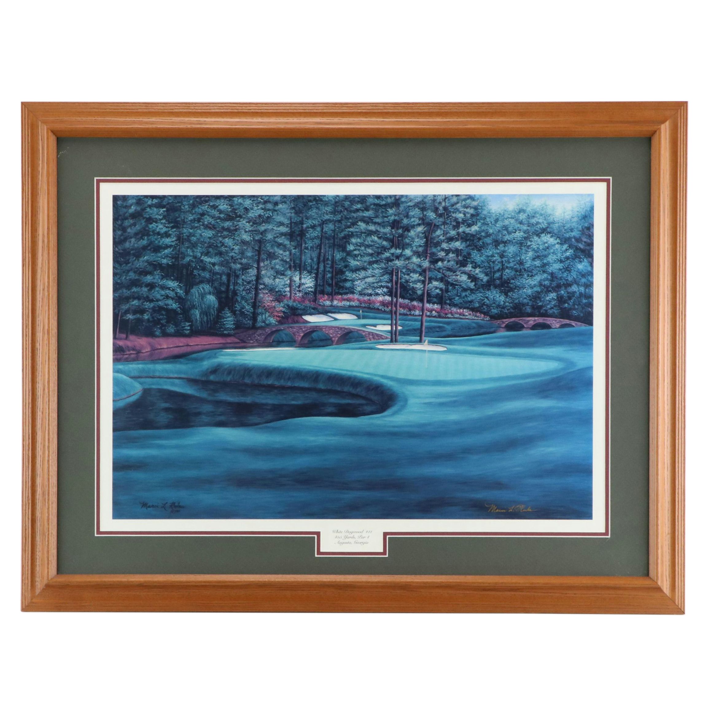 Marci L. Rule Offset Lithograph "White Dogwood #11"