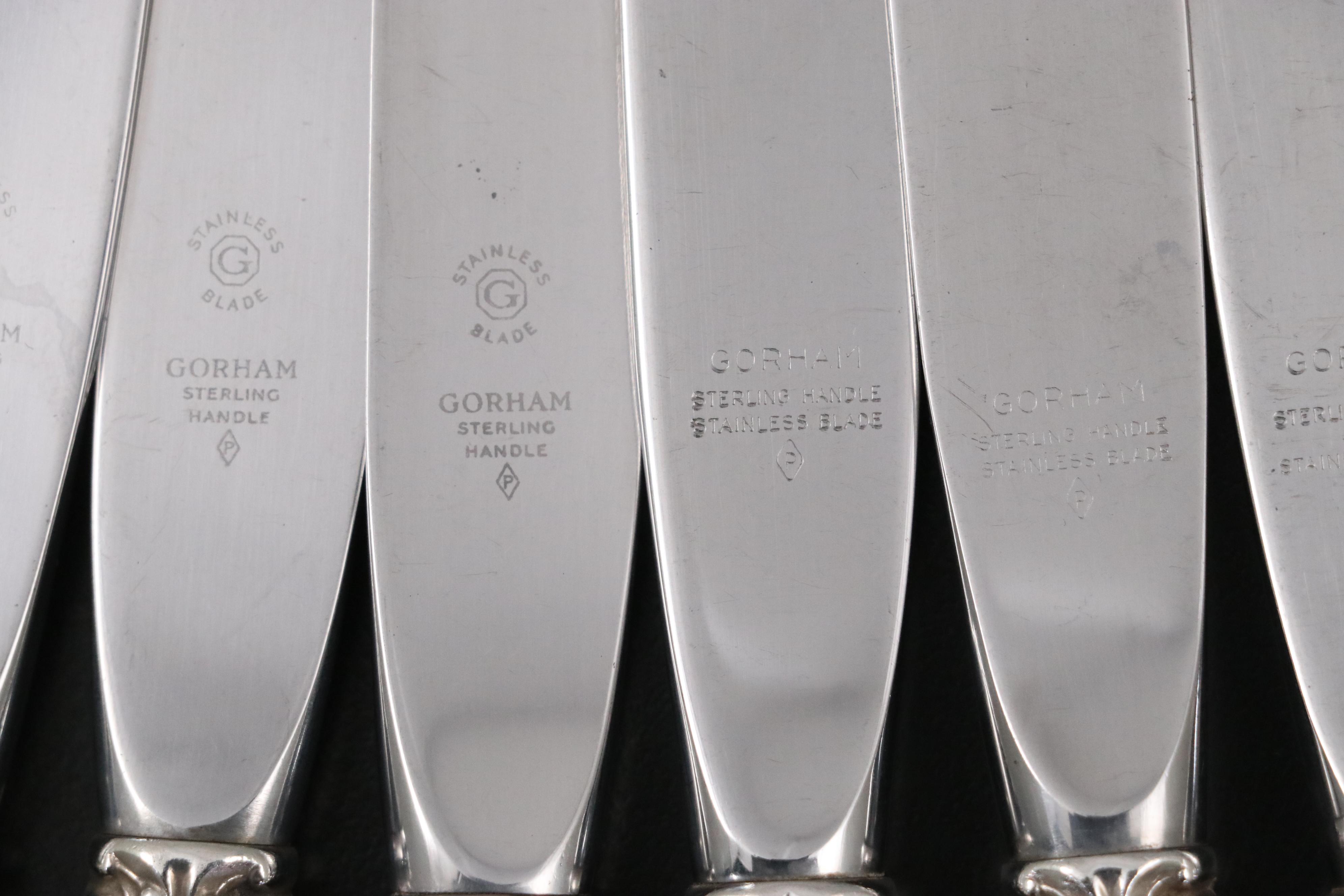 Gorham "Chantilly" Sterling Silver Handled Knives
