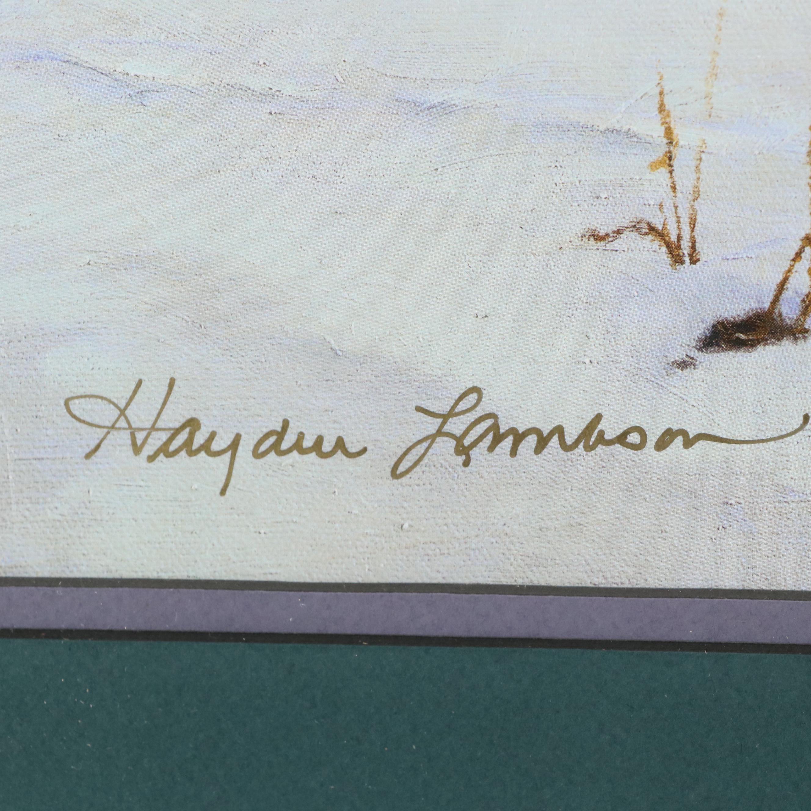 Hayden Lambson Offset Lithograph "A Brush With the Past"