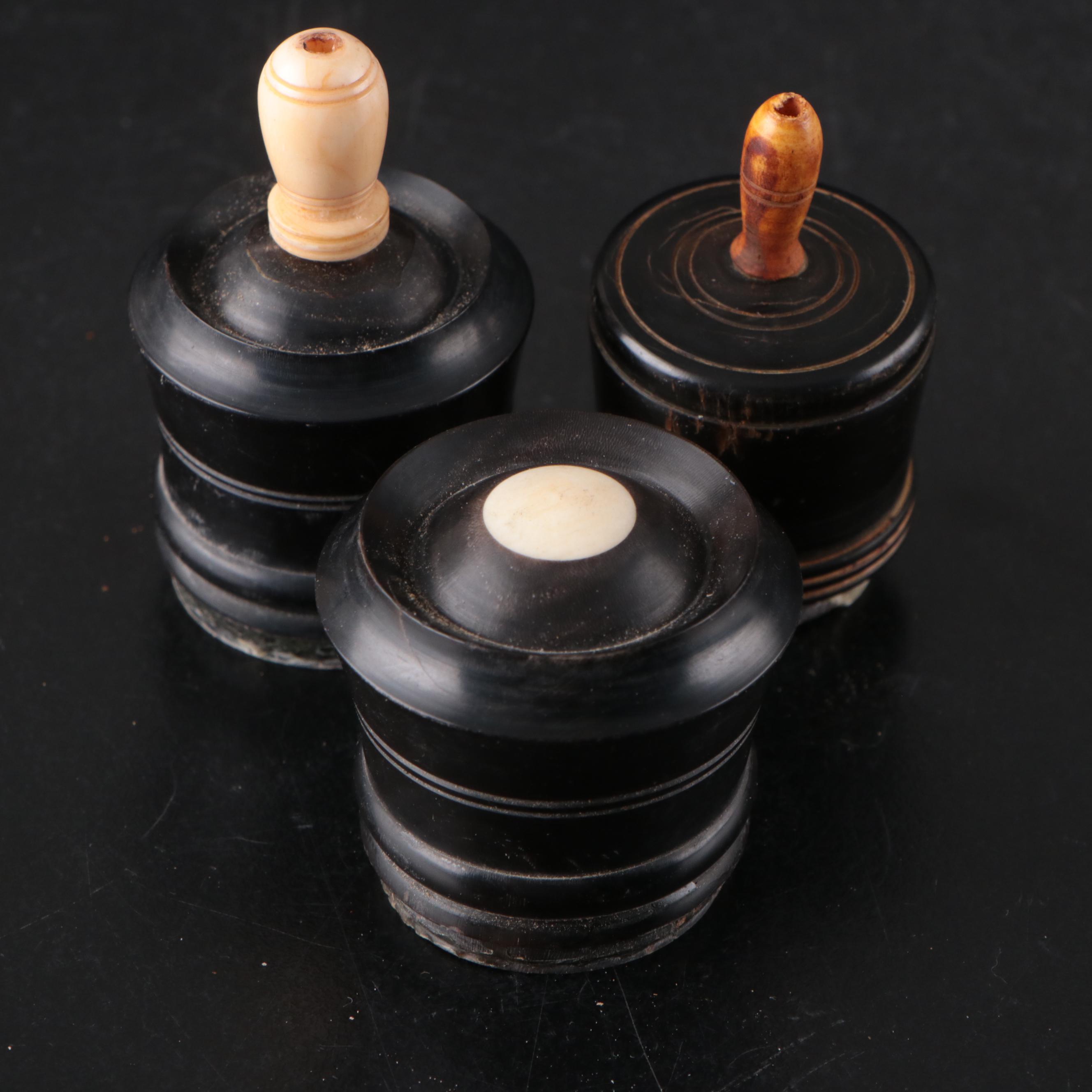 Southern Chinese Carved Bone & Paktong Opium Pipes, Vietnamese Pipe, Clay Bowls