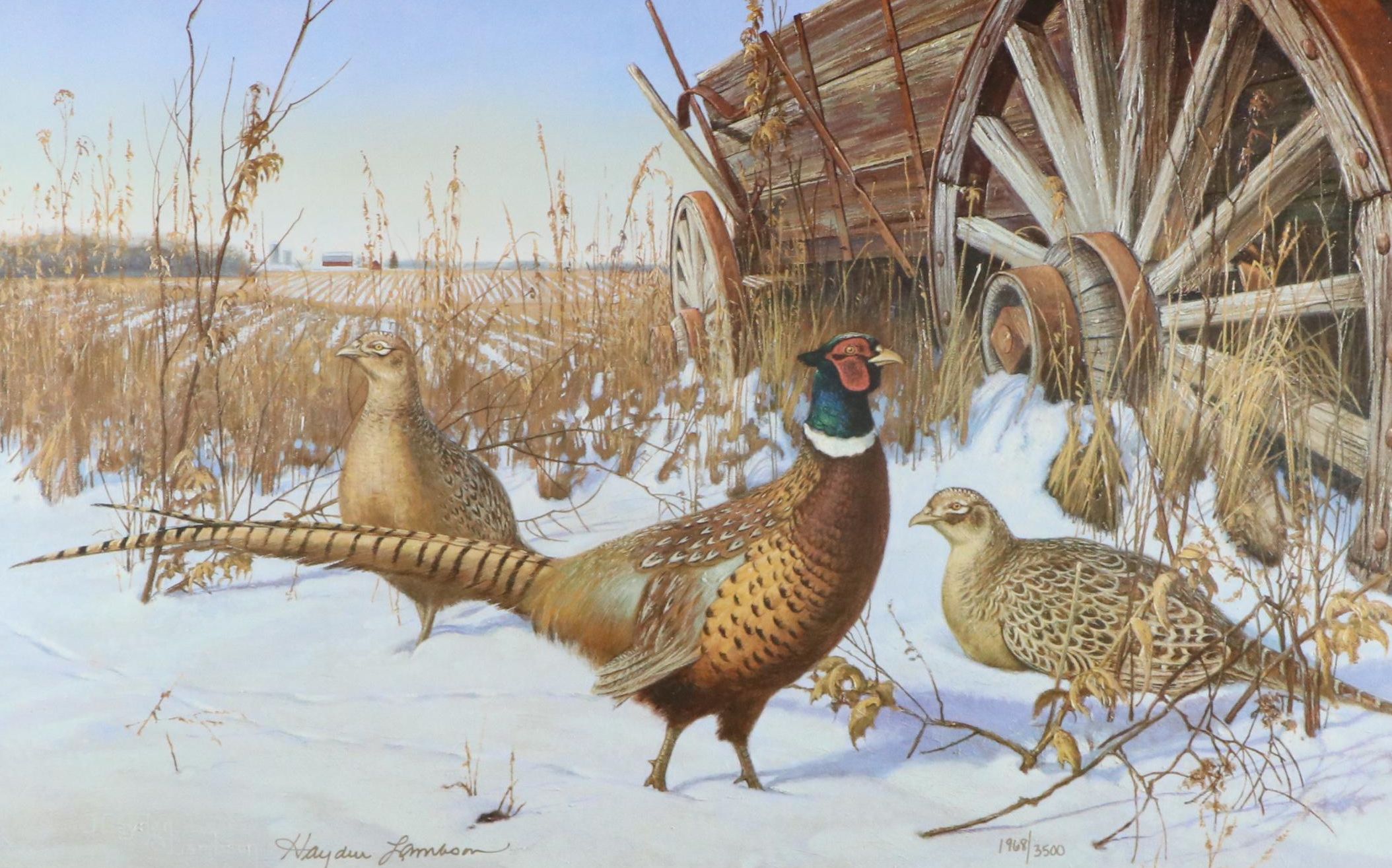 Hayden Lambson Offset Lithograph "A Brush With the Past"